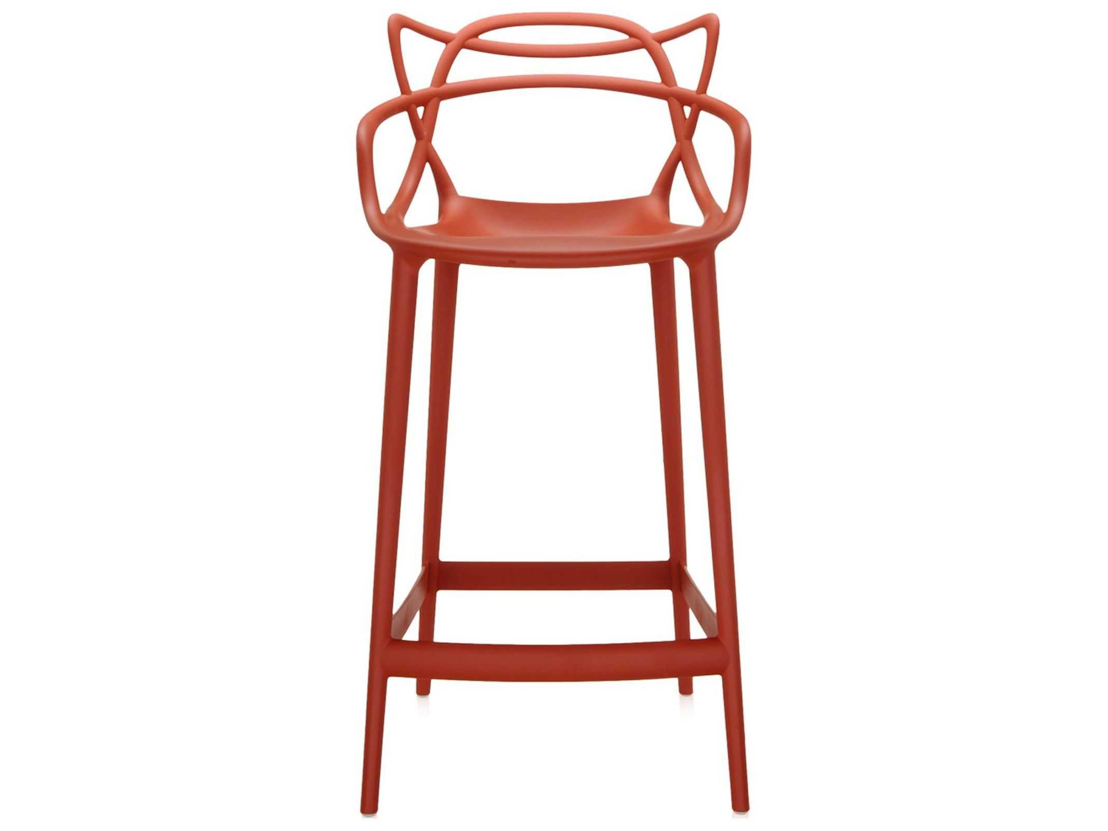 Kartell Outdoor Masters Opaque Rust Resin Counter Stool