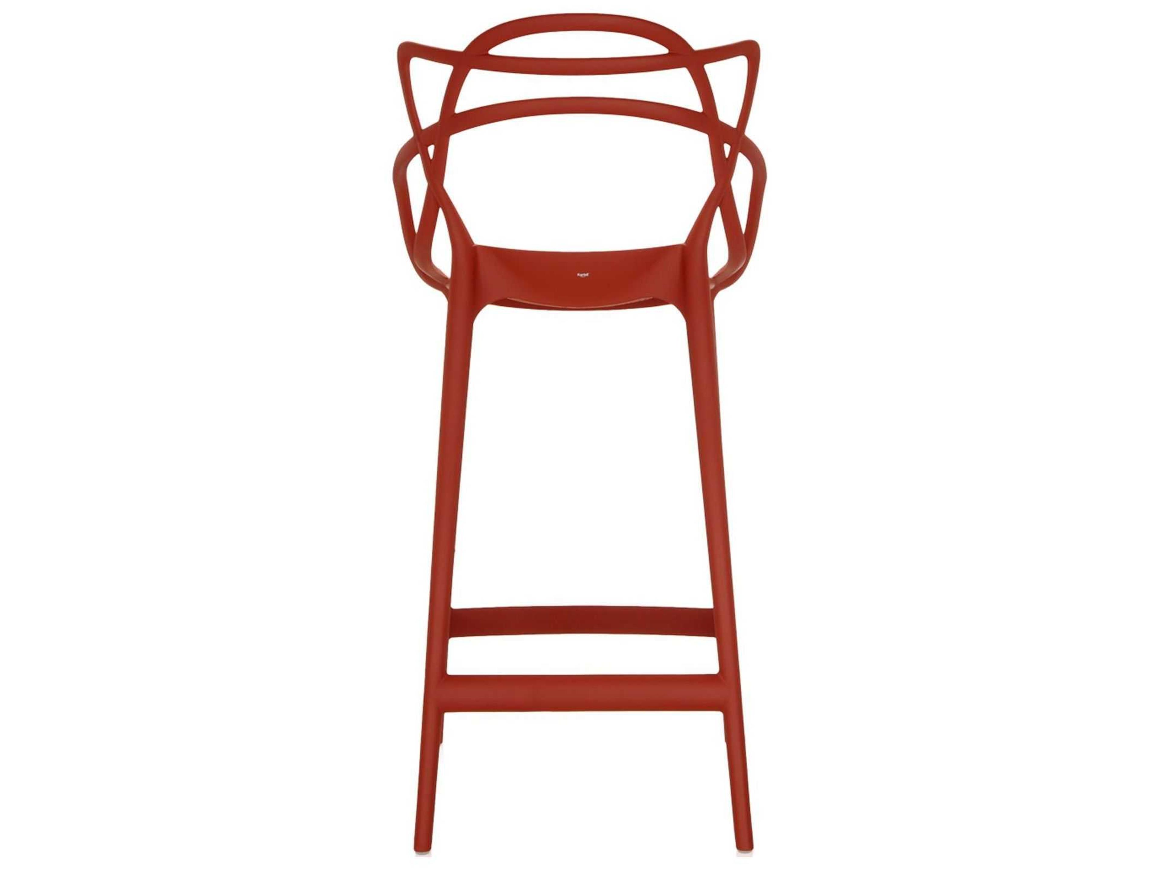 Kartell Outdoor Masters Opaque Rust Resin Counter Stool