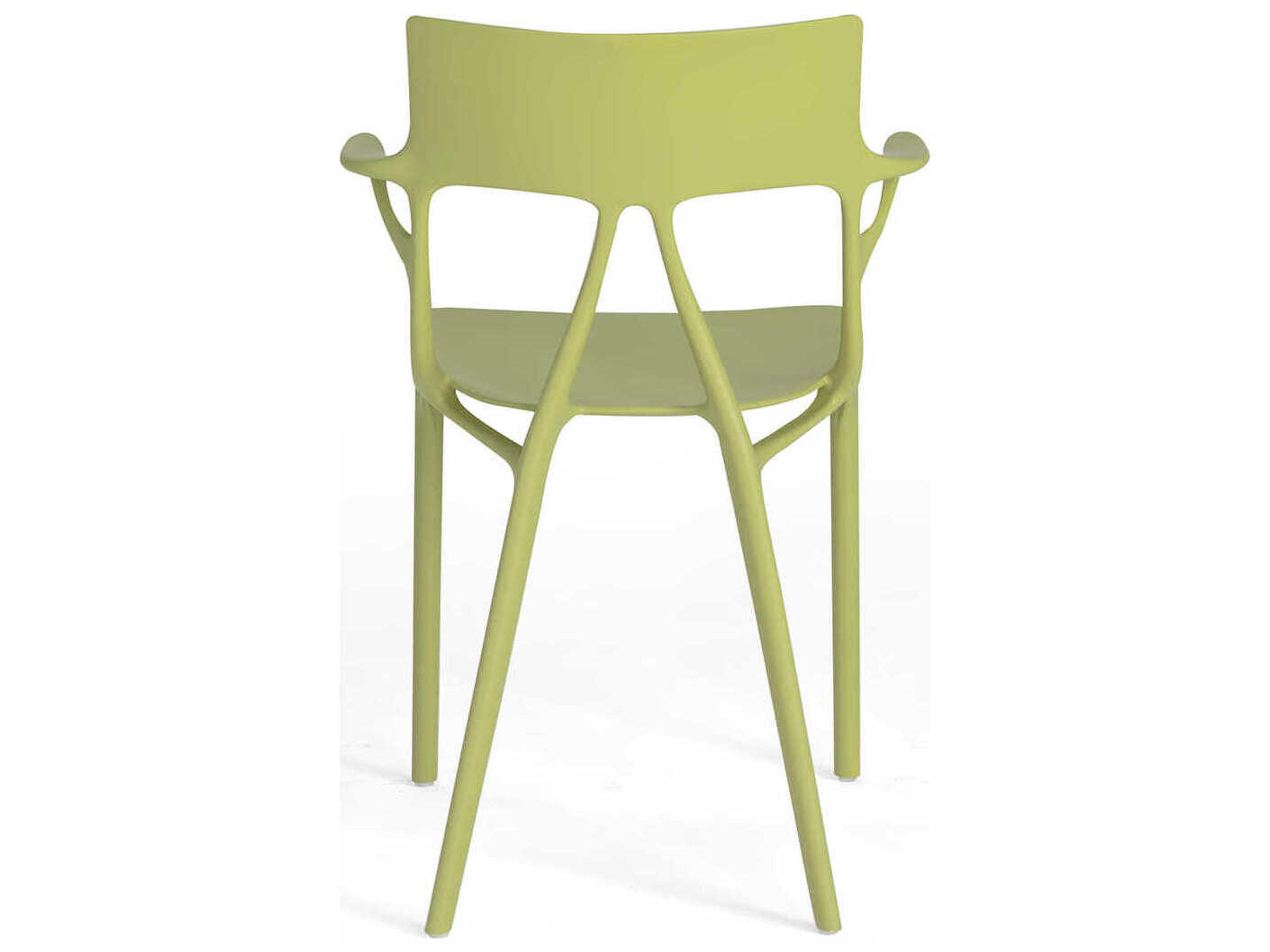 Kartell Outdoor A.I. Green Resin Dining Arm Chair  (Sold in 2)