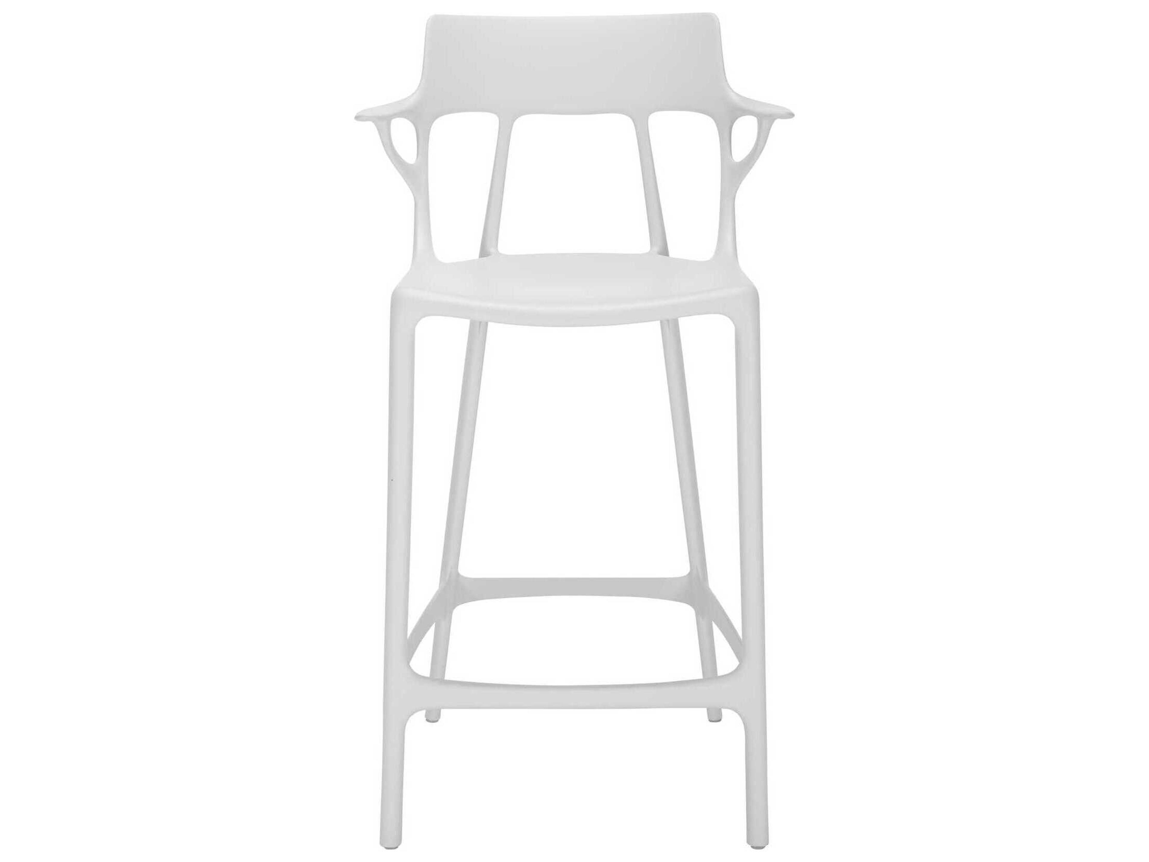 Kartell Outdoor A.I. Recycled White Counter Stool