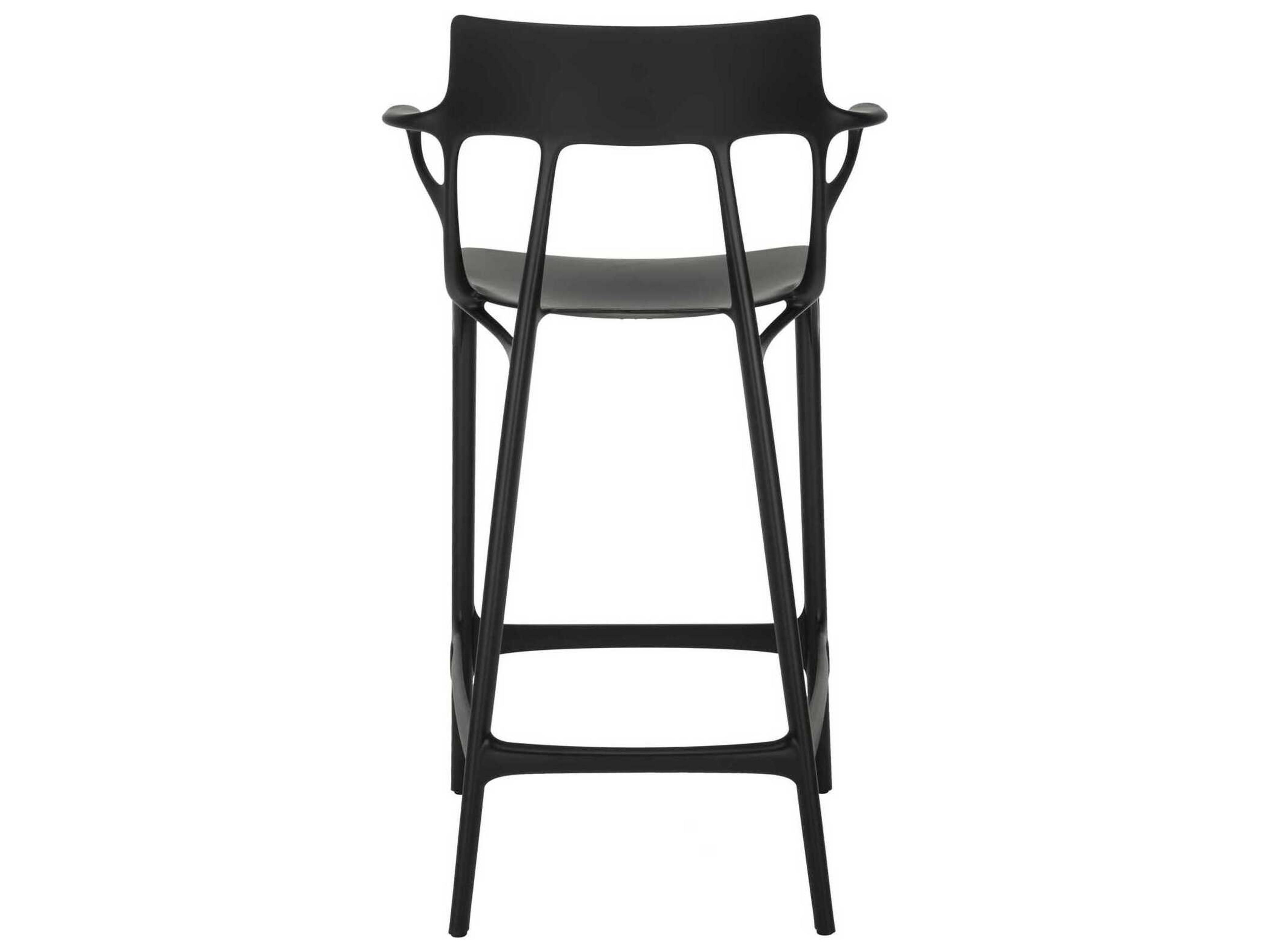 Kartell Outdoor A.I. Recycled Balck Counter Stool