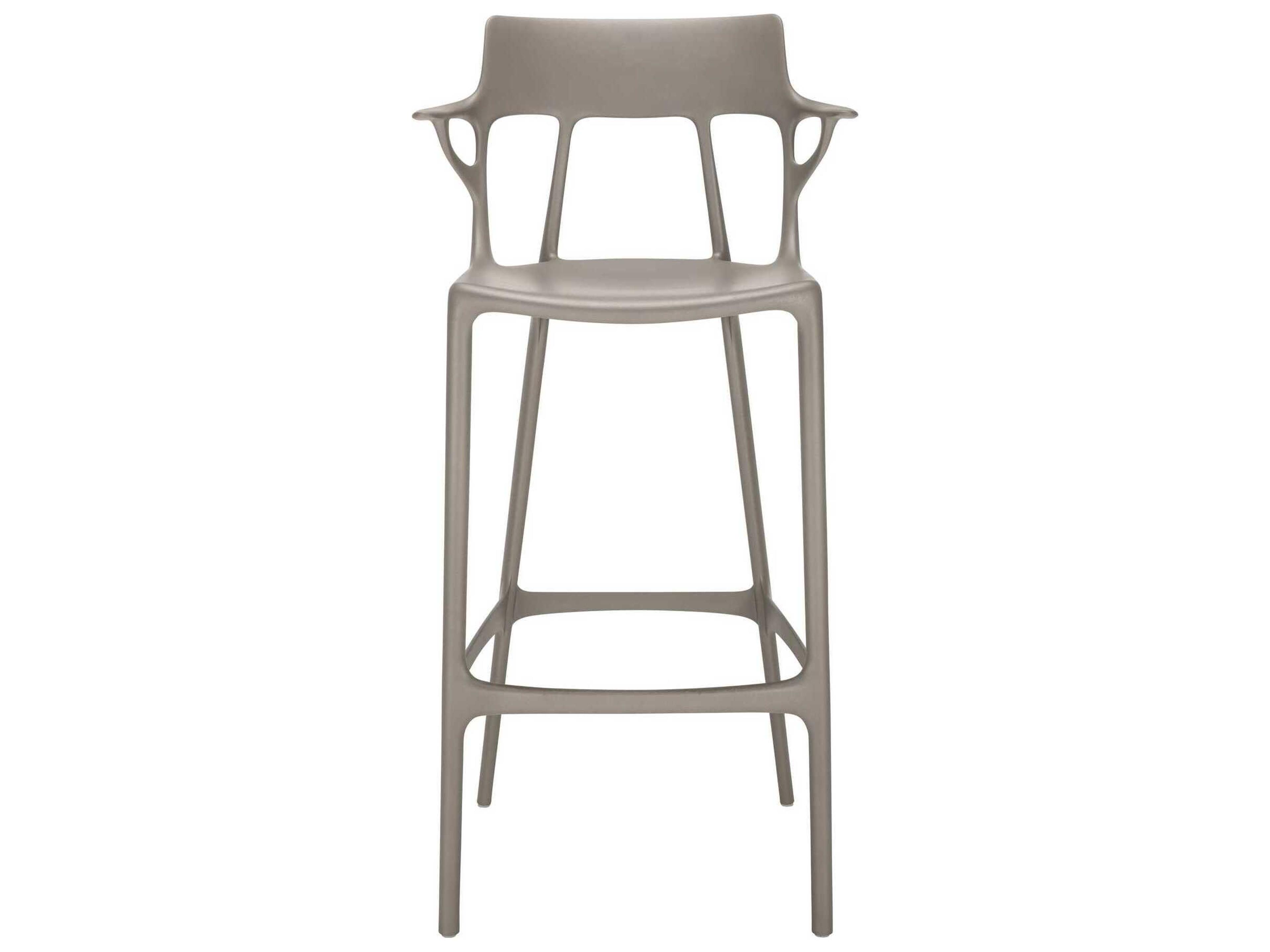 Kartell Outdoor A.I. Recycled Gray Bar Stool