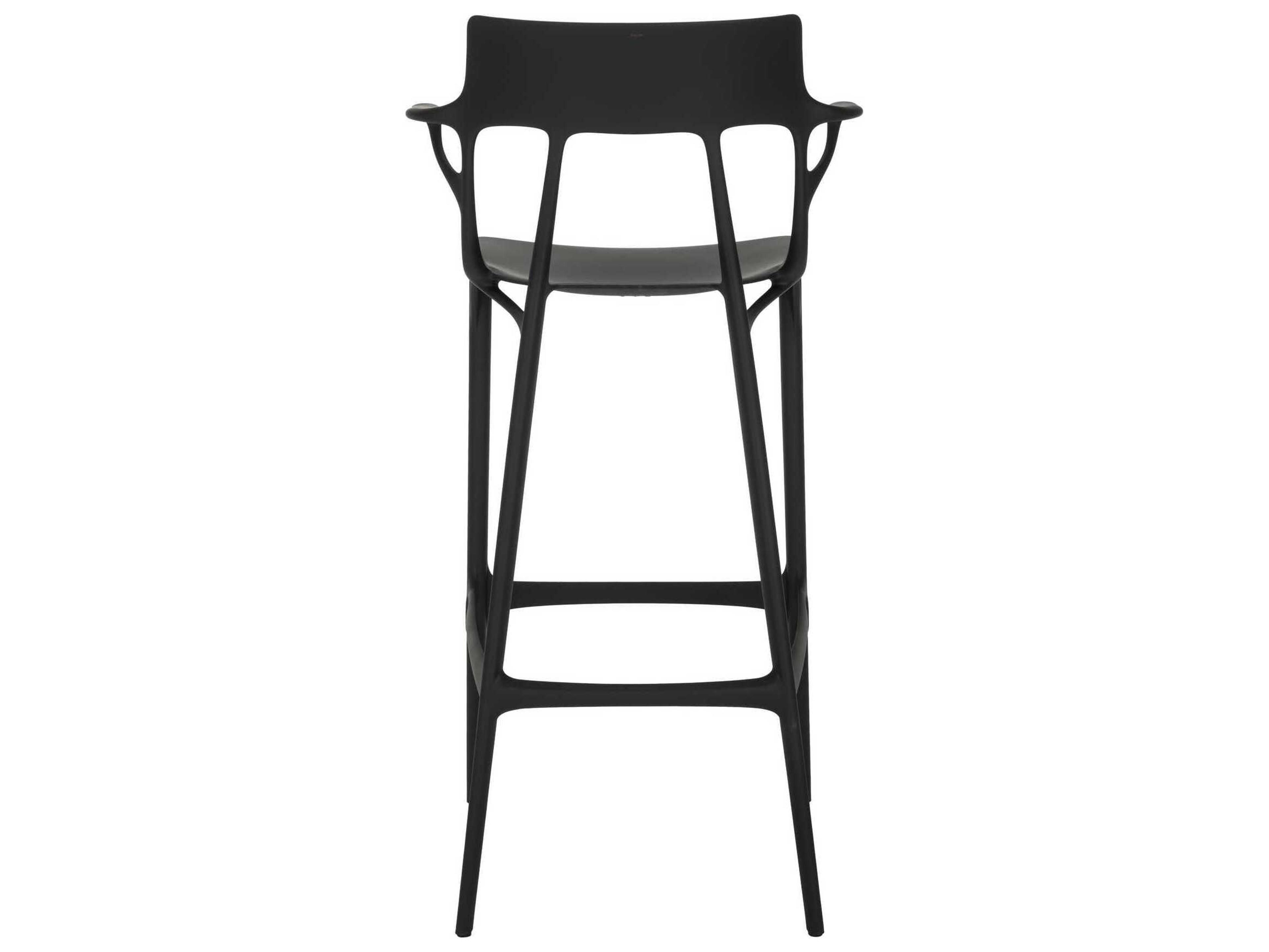 Kartell Outdoor A.I. Recycled Black Bar Stool
