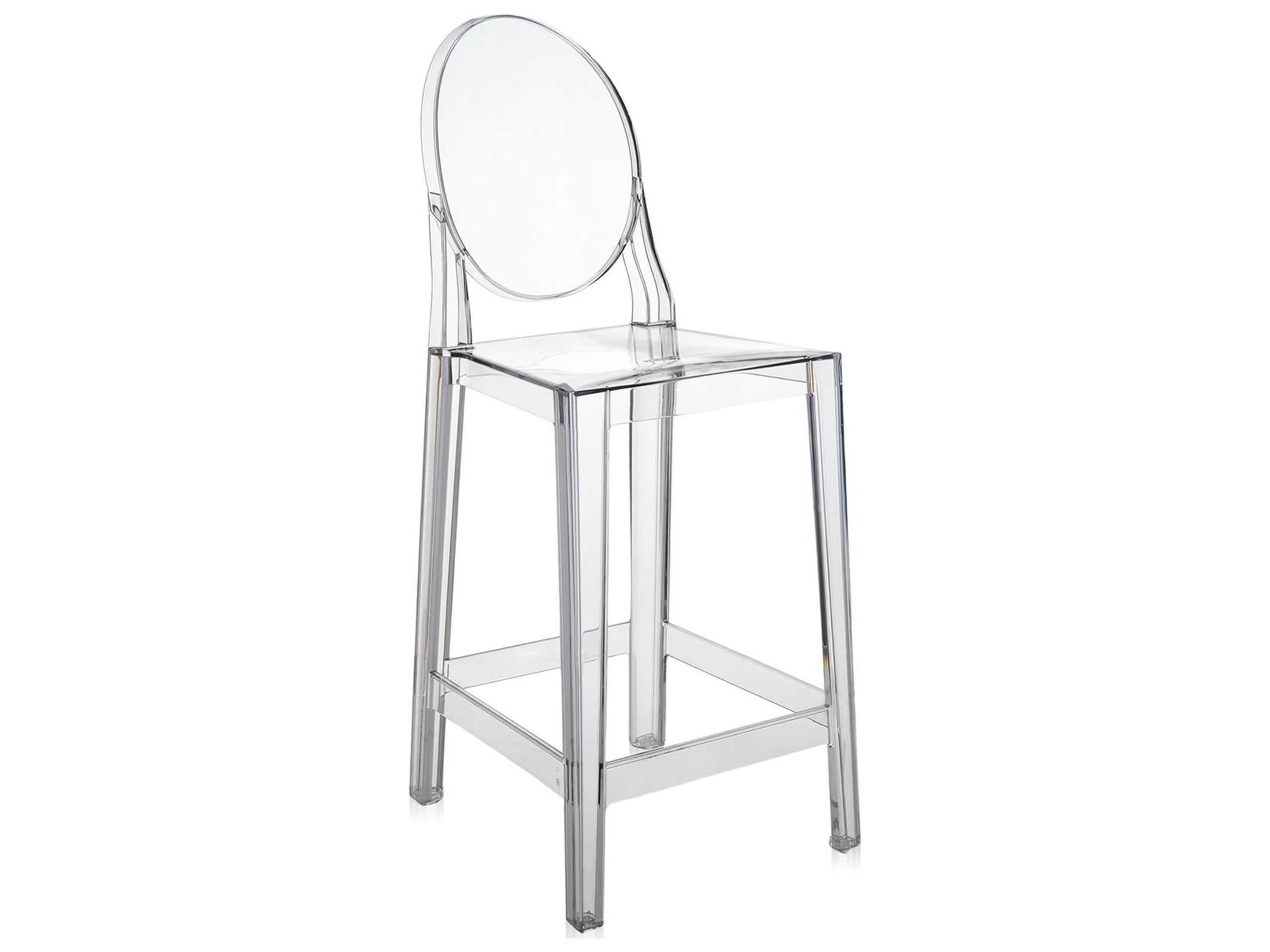 One More Opaque Crystal Resin Counter Stool  (Sold in 2)