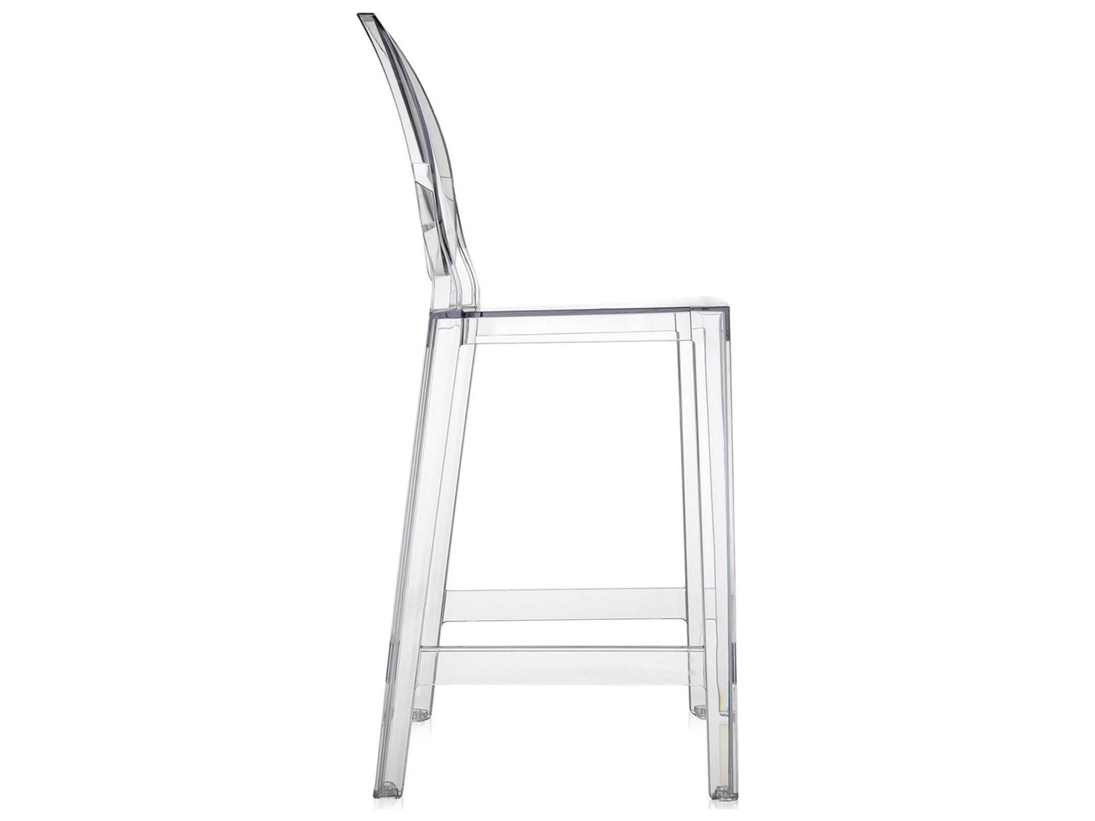Kartell Outdoor One More Opaque Crystal Resin Counter Stool  (Sold in 2)
