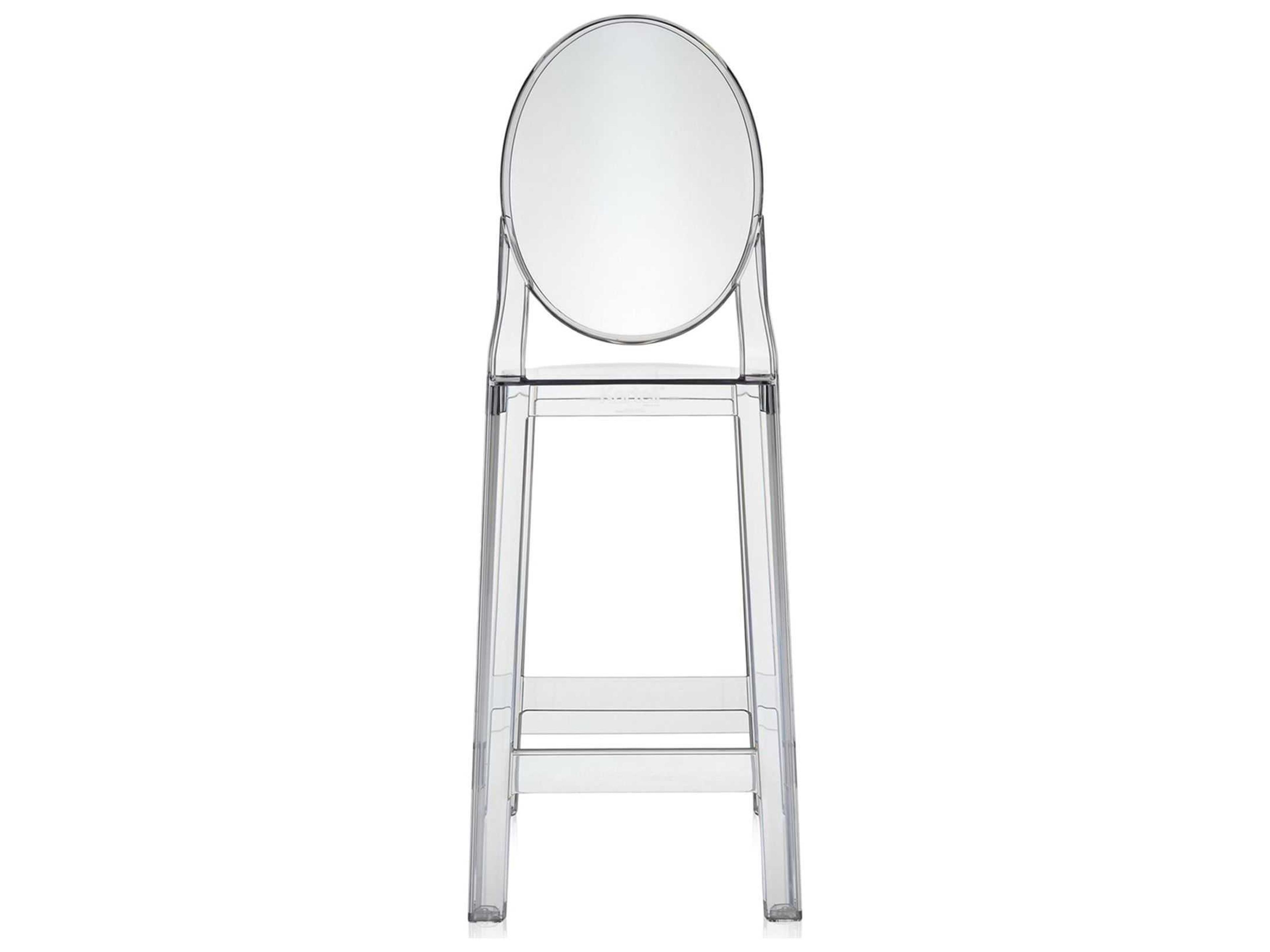 Kartell Outdoor One More Opaque Crystal Resin Counter Stool  (Sold in 2)