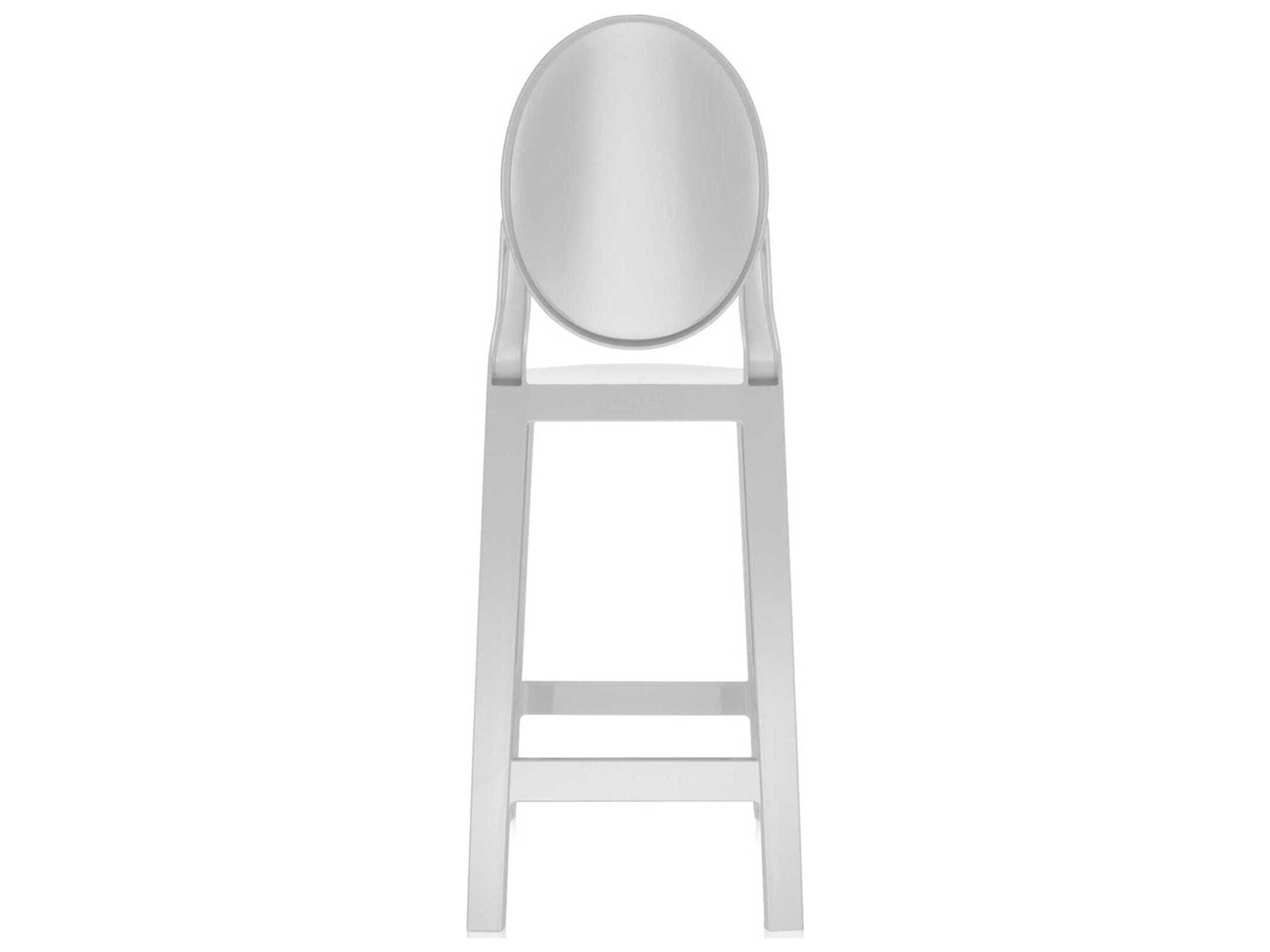 Kartell Outdoor One More Opaque White Resin Counter Stool  (Sold in 2)
