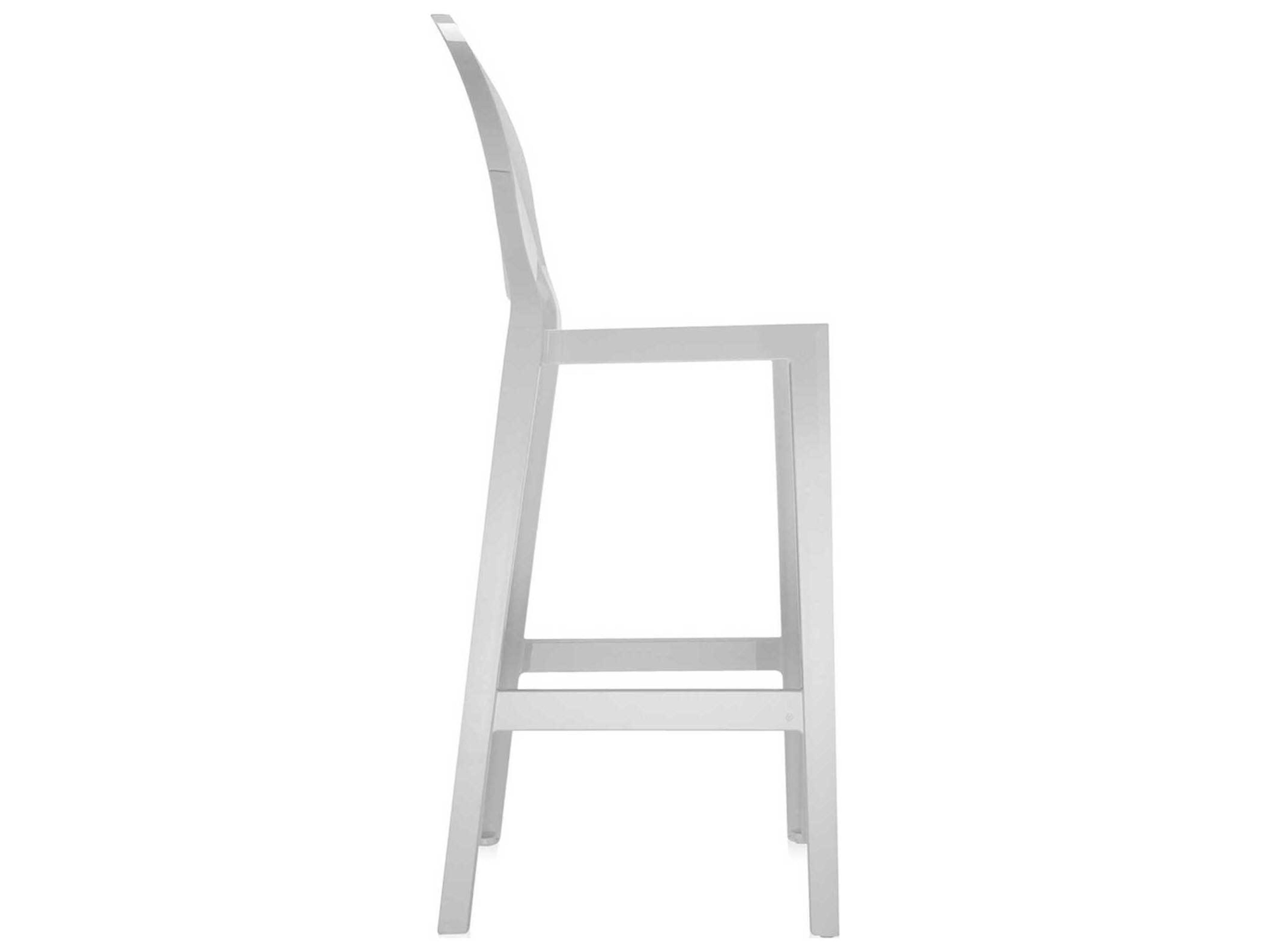 Kartell Outdoor One More Opaque White Resin Bar Stool  (Sold in 2)