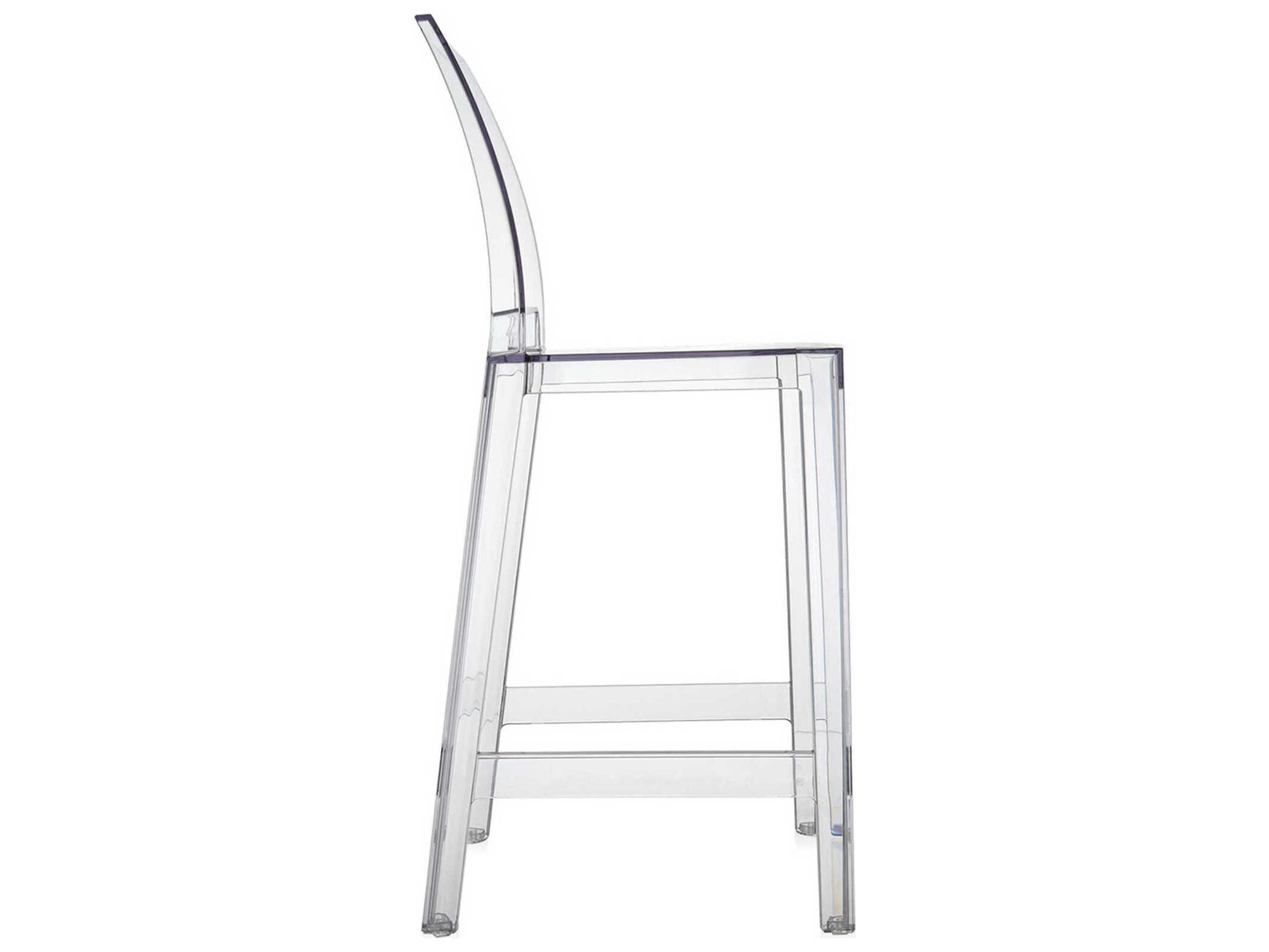 Kartell Outdoor One More Opaque Crystal Resin Counter Stool  (Sold in 2)