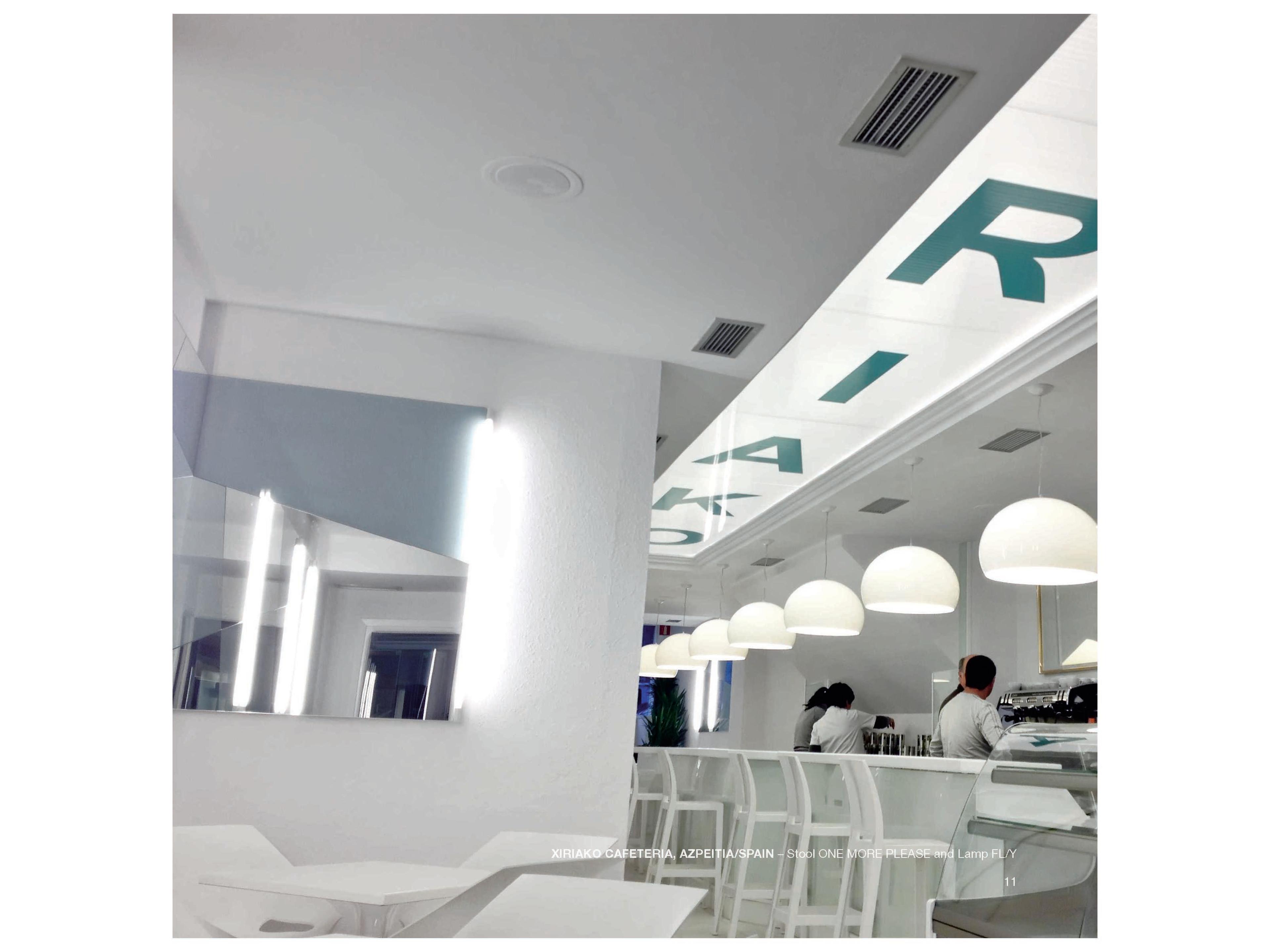 Kartell Outdoor One More Opaque White Resin Counter Stool  (Sold in 2)