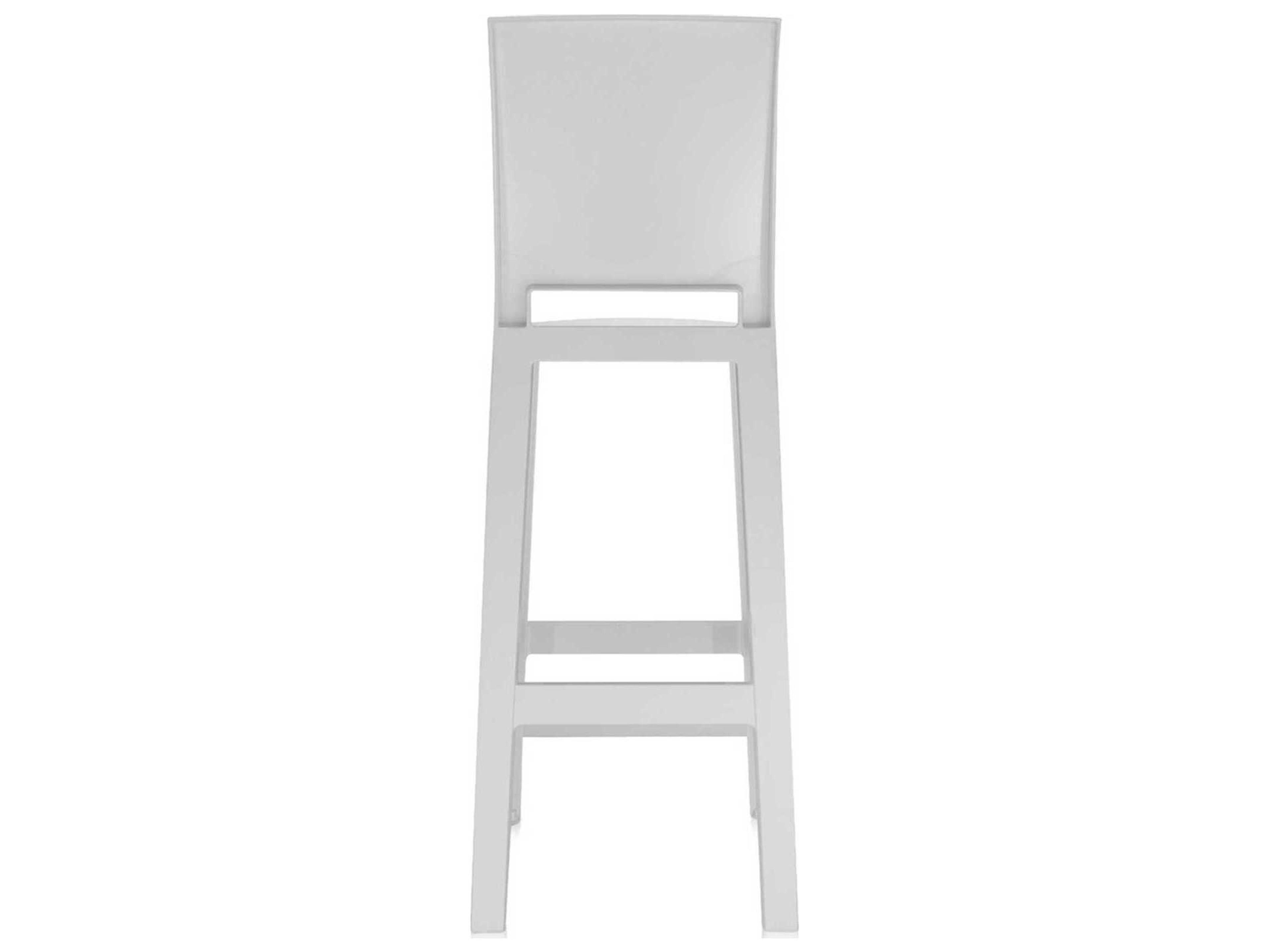 Kartell Outdoor One More Opaque White Resin Bar Stool  (Sold in 2)