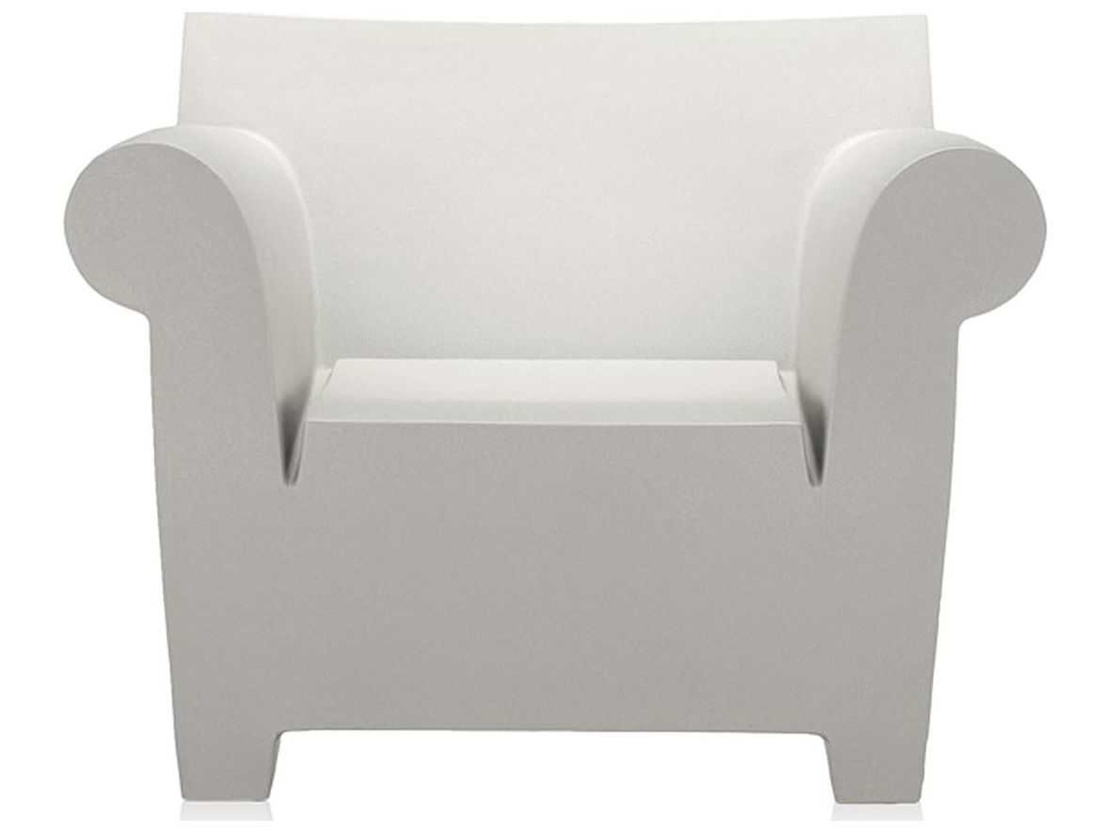 Kartell Outdoor Bubble Zinc White Resin Lounge Chair