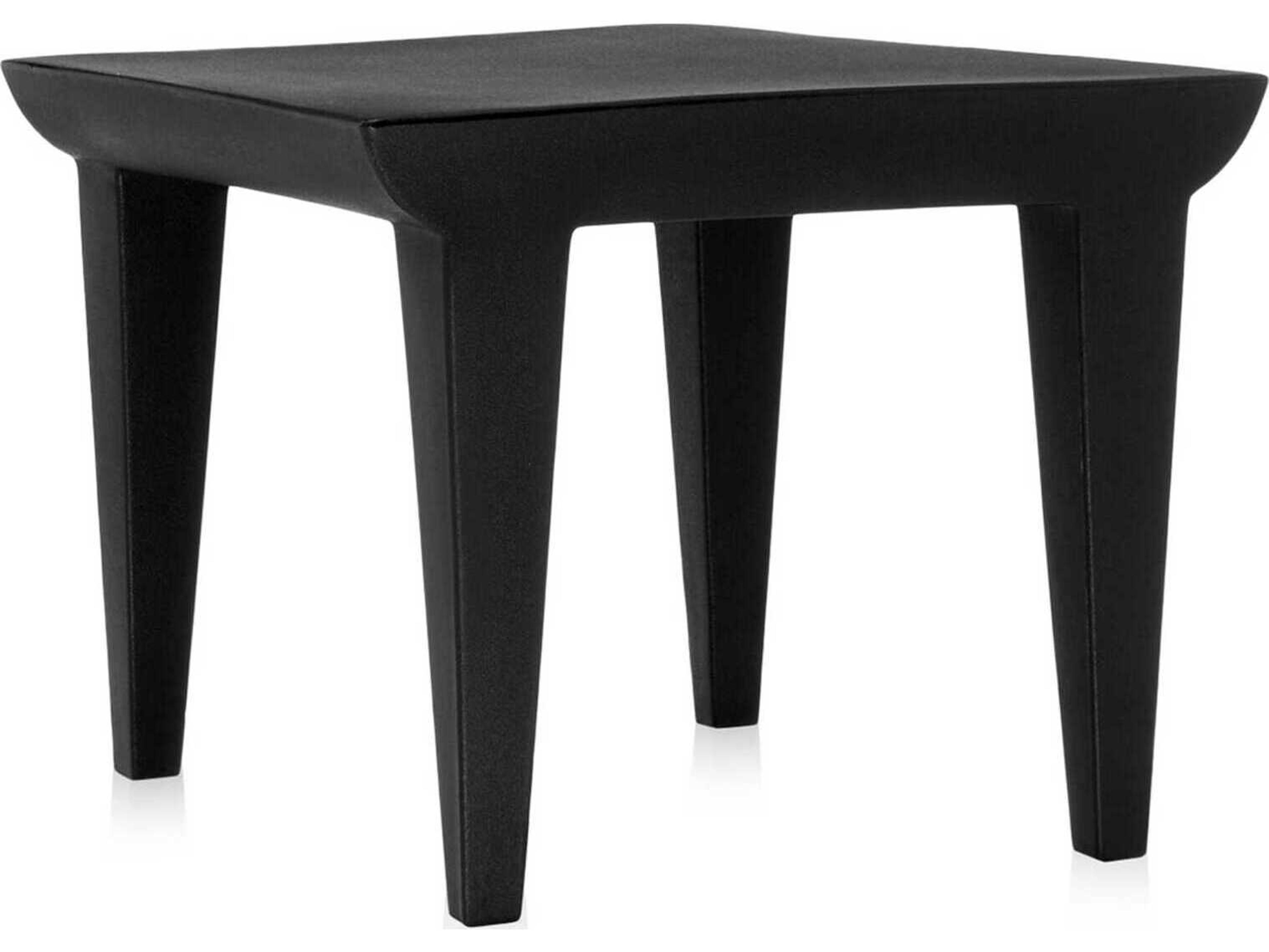 Bubble Club Black Resin Square Side Table