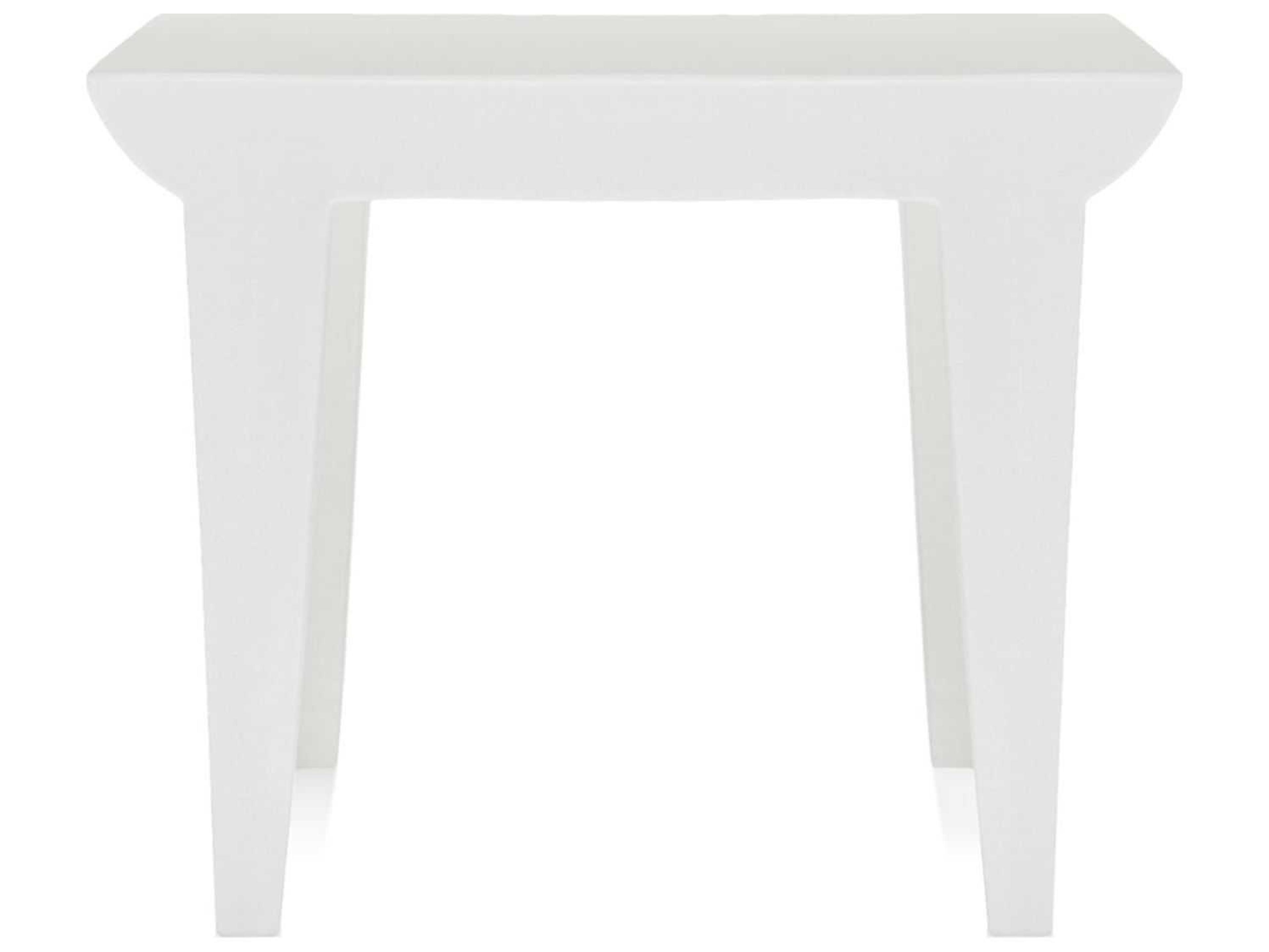 Kartell Outdoor Bubble Zinc White L Fabric Square End Table
