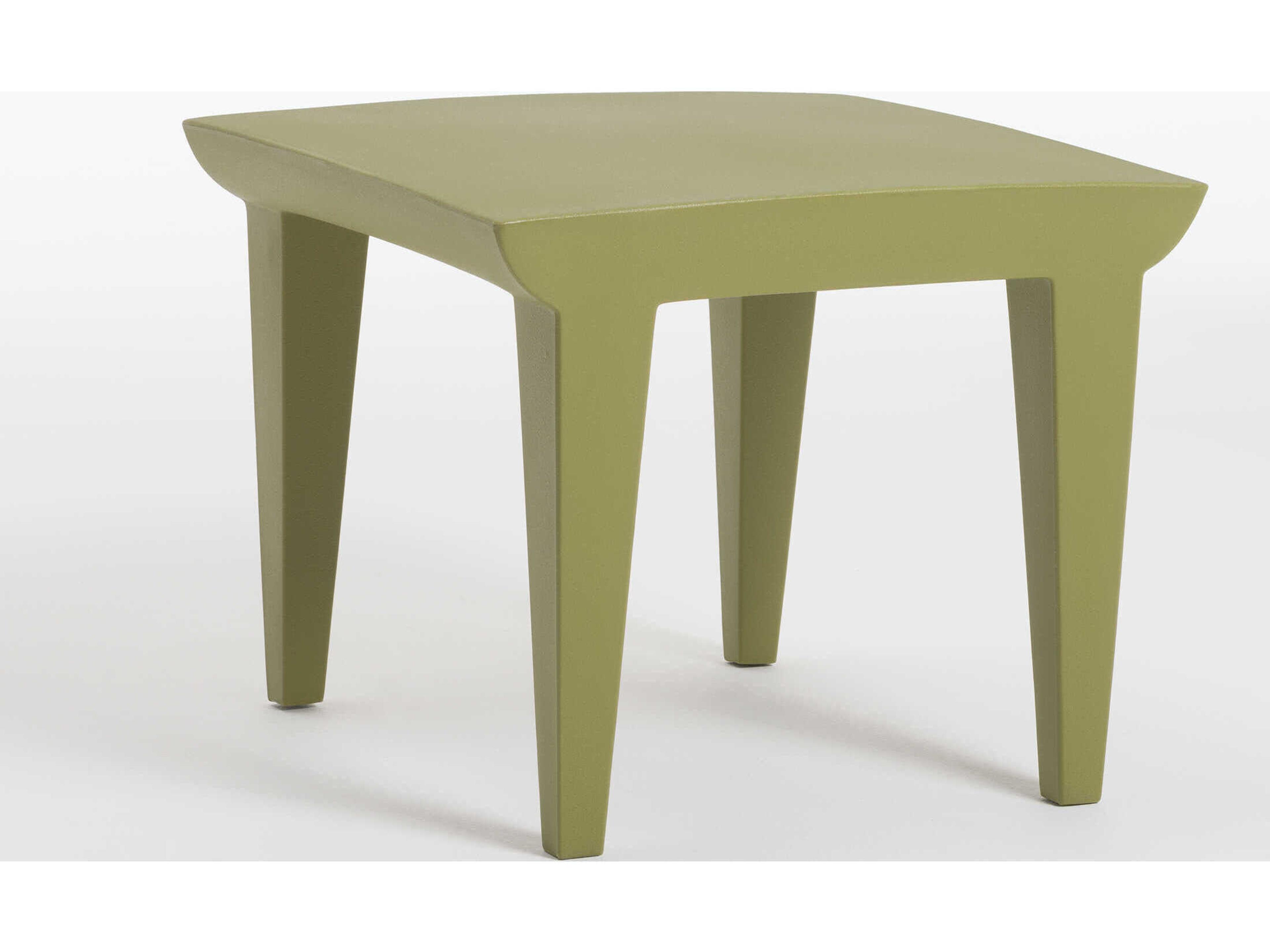 Bubble Club Green Resin Square Side Table