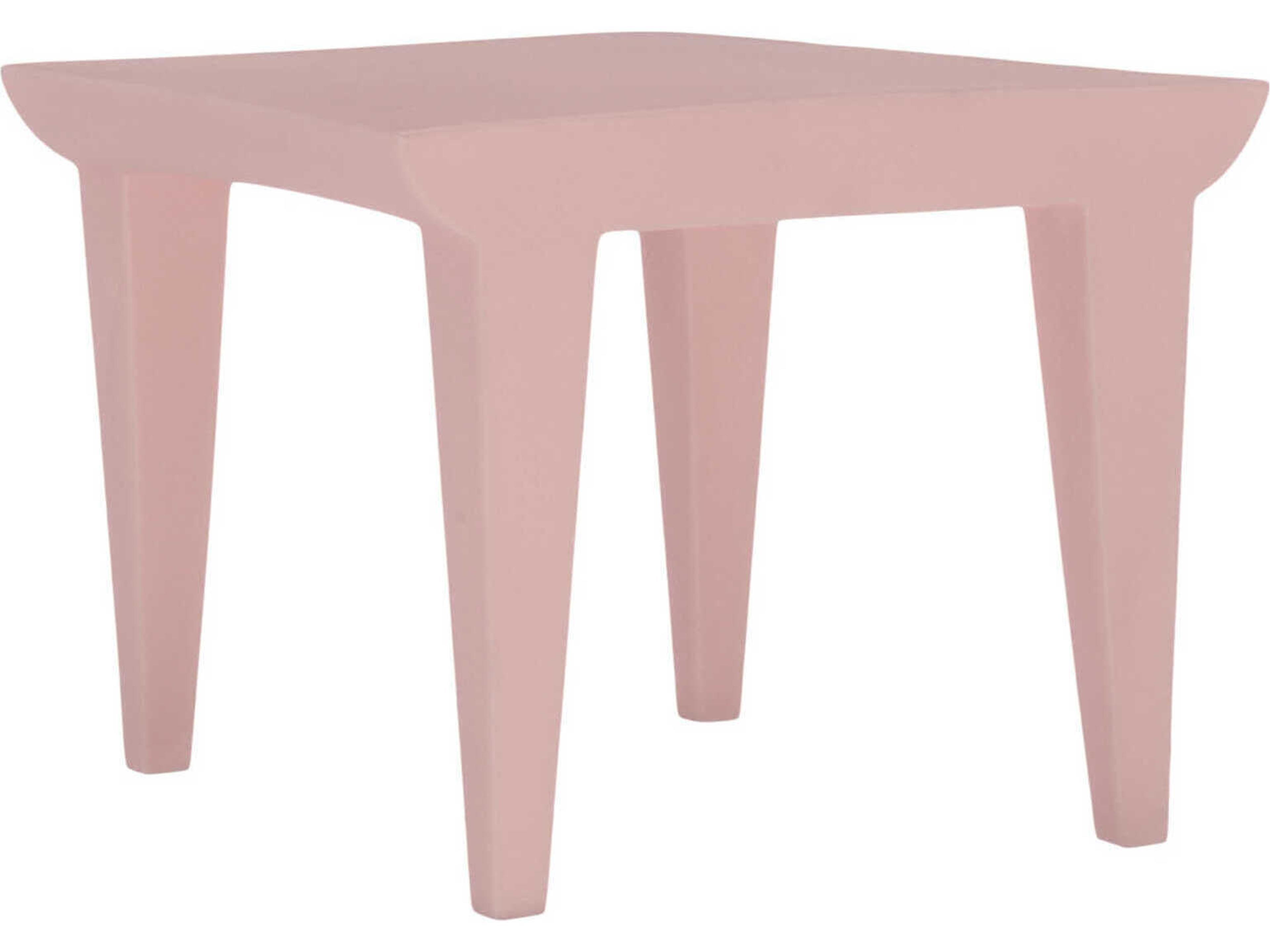 Bubble Club Powder Resin Square Side Table