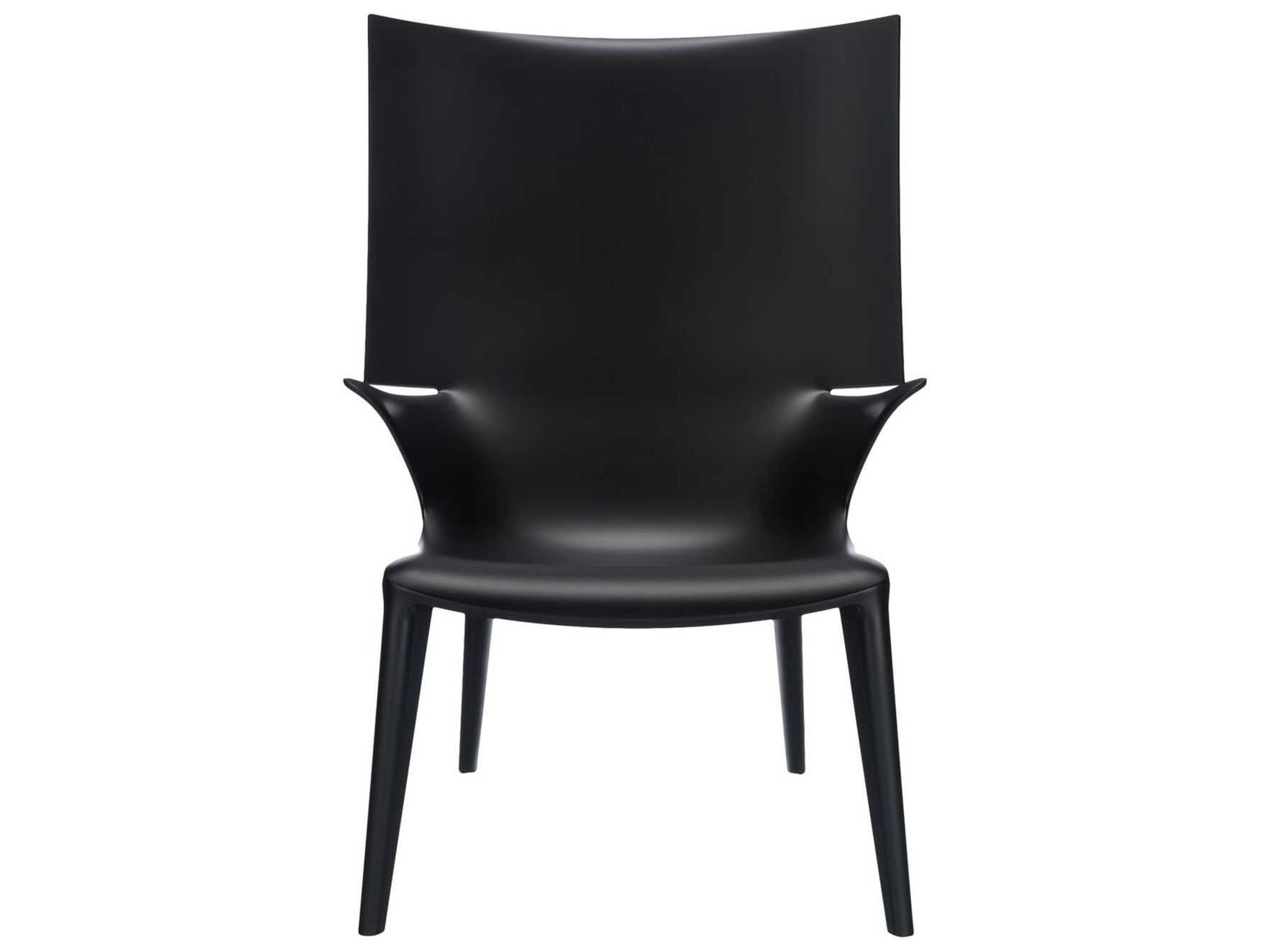 Kartell Outdoor Uncle Jim Opaque Black Resin Lounge Chair