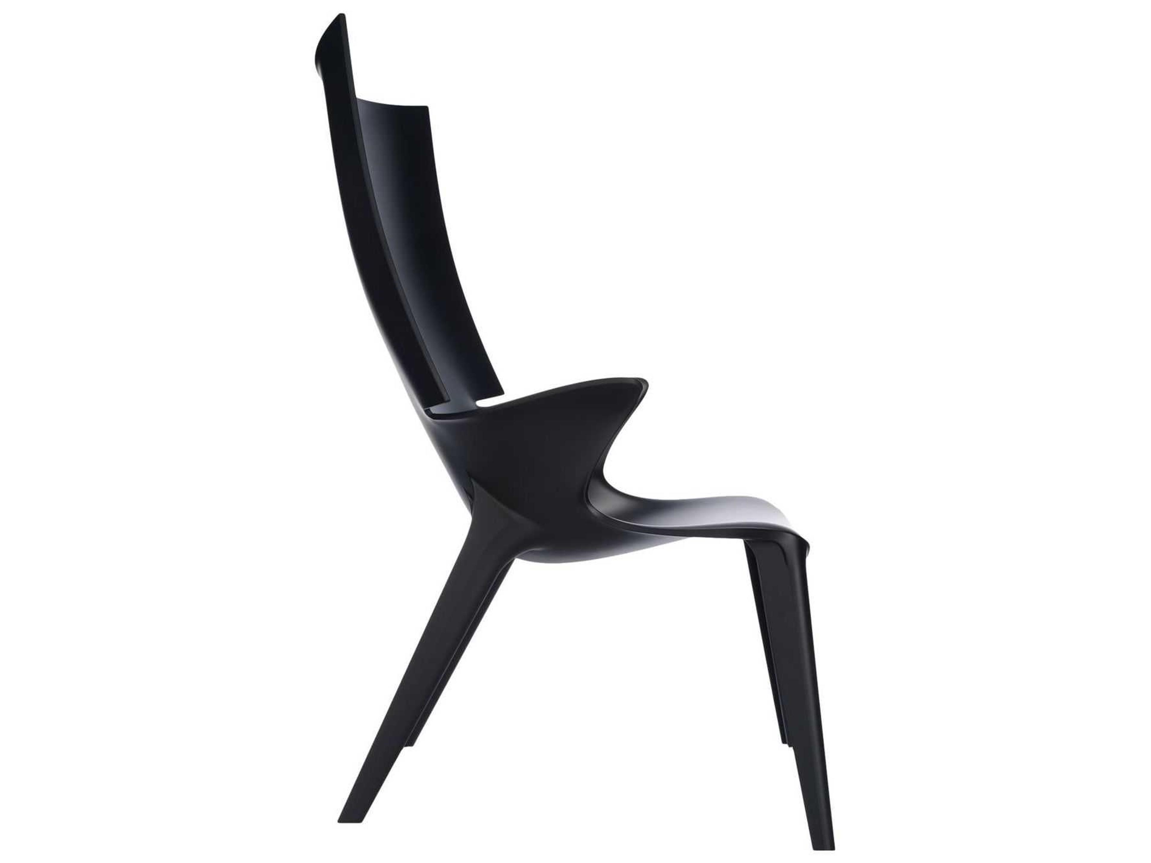 Kartell Outdoor Uncle Jim Opaque Black Resin Lounge Chair