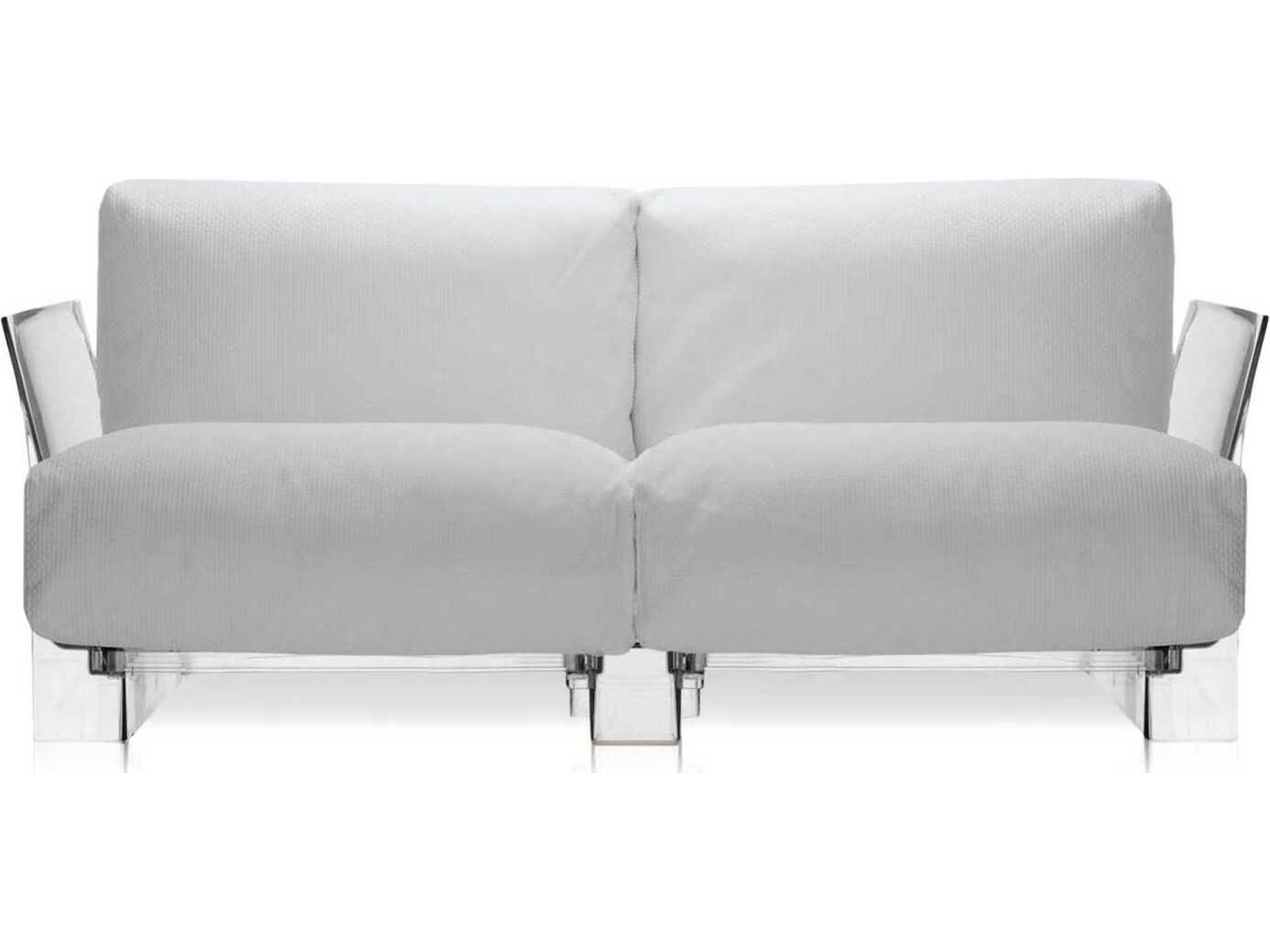 Kartell Outdoor Pop Transparent / Ikon White Loveseat