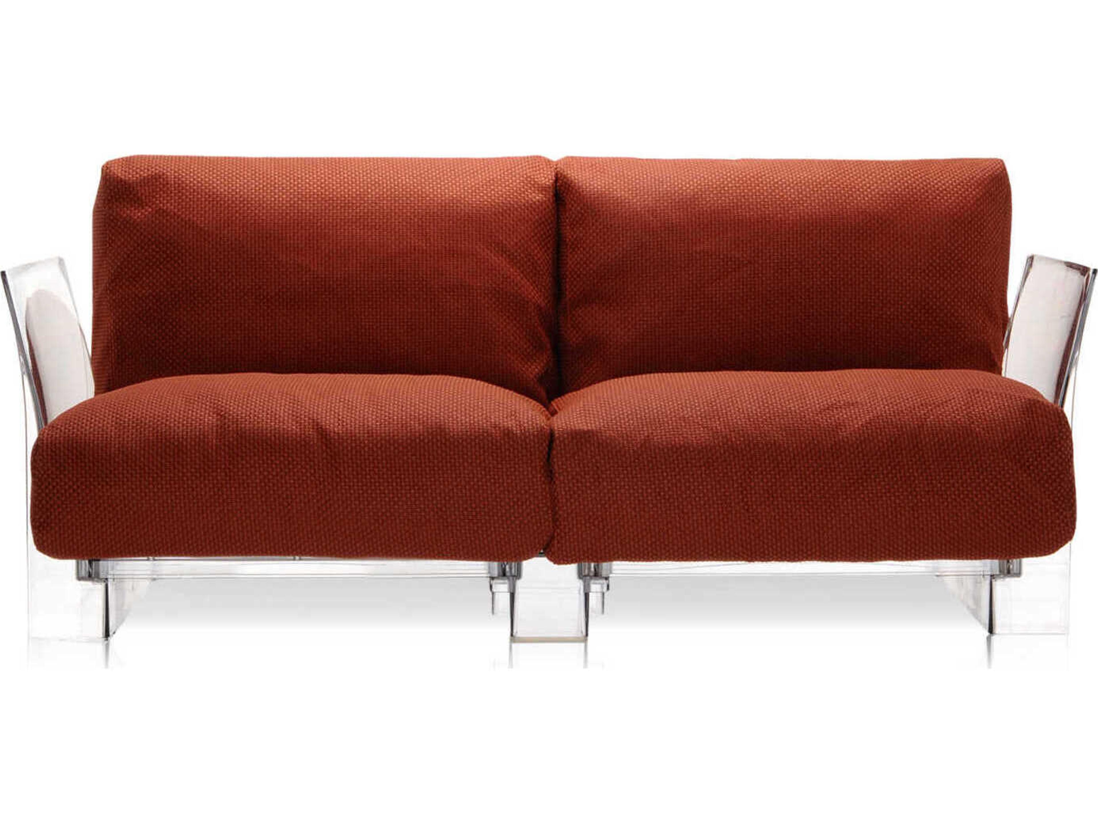 Kartell Outdoor Pop Transparent / Ikon Orange Loveseat