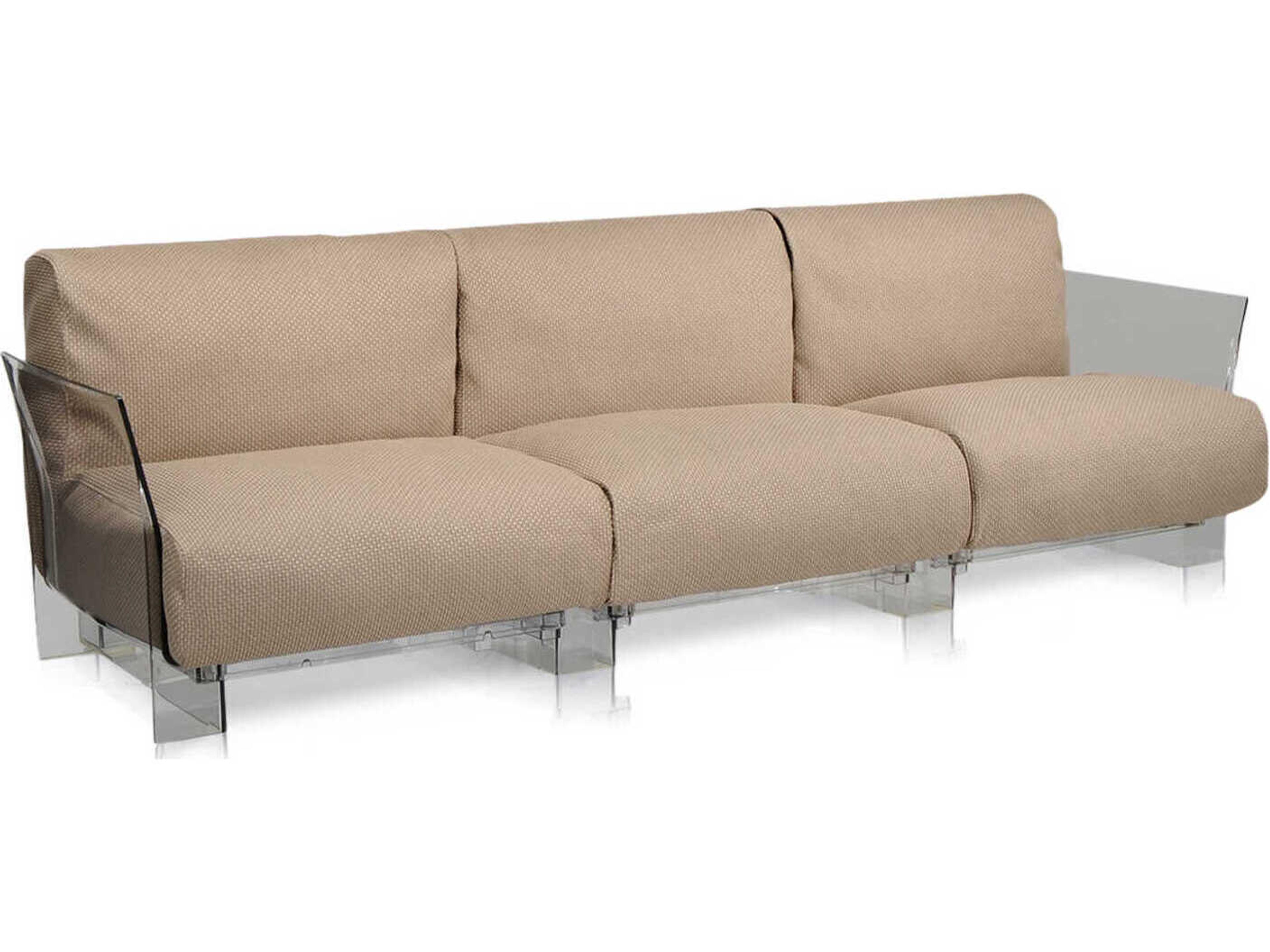 Pop Transparent / Ikon Dove Gray Sofa