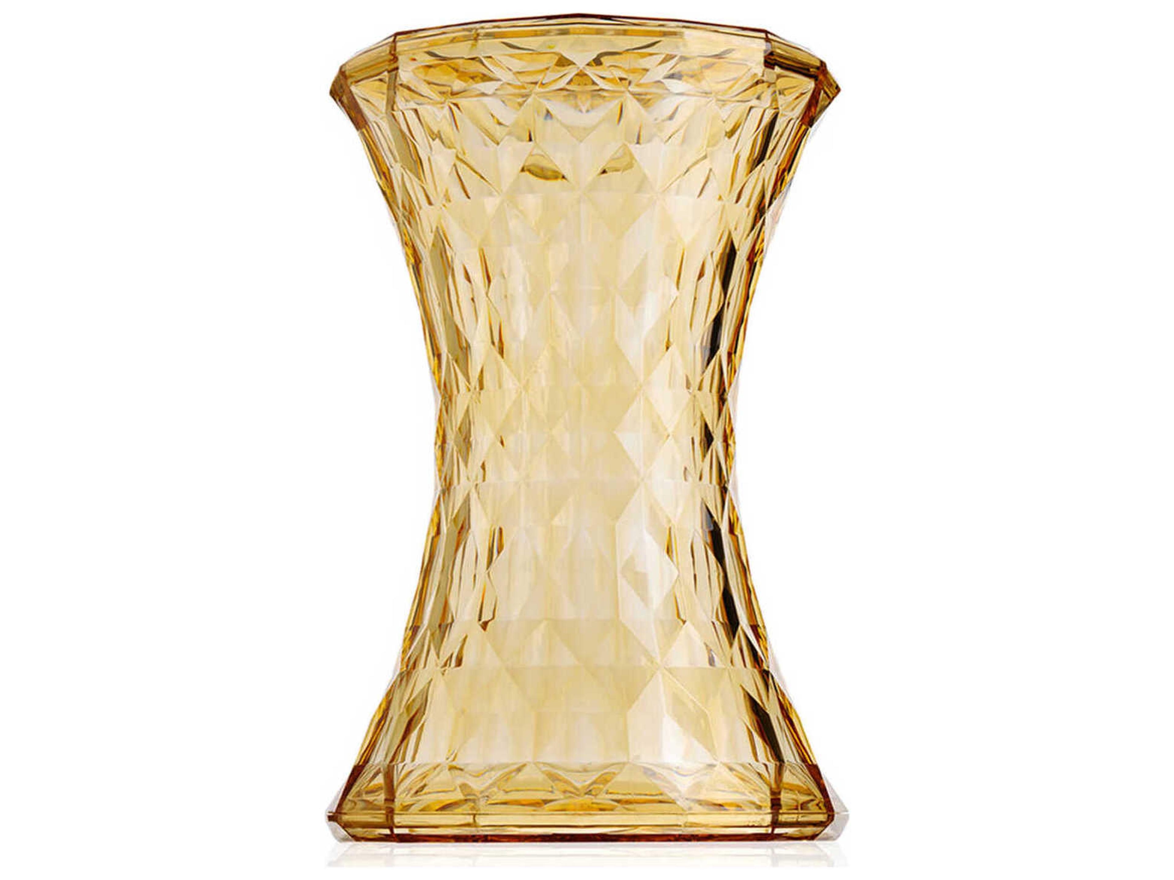 Kartell Outdoor Stone Transparent Yellow Resin Stool