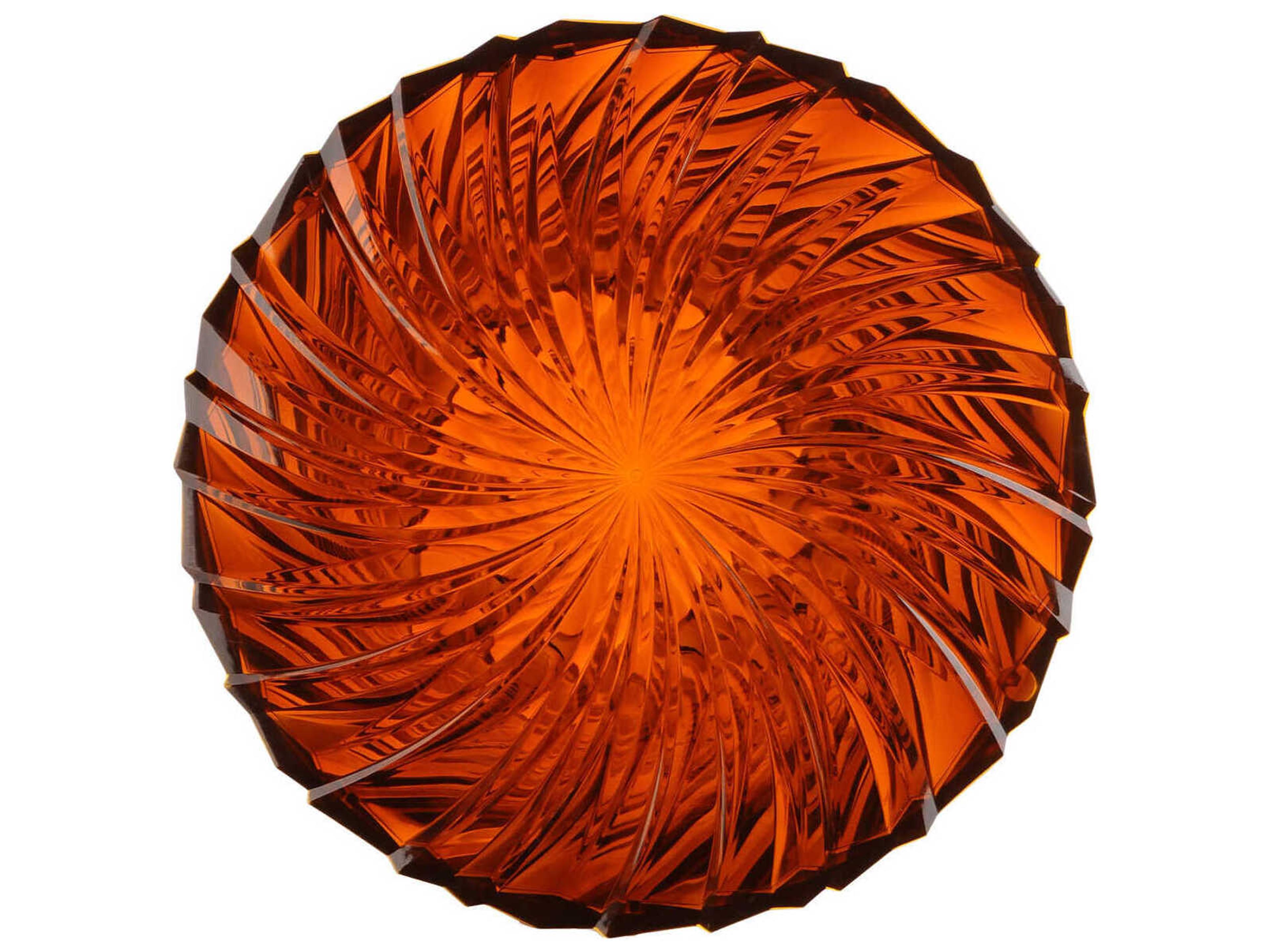 Kartell Outdoor Sparkle Transparent Amber Resin Round End Table