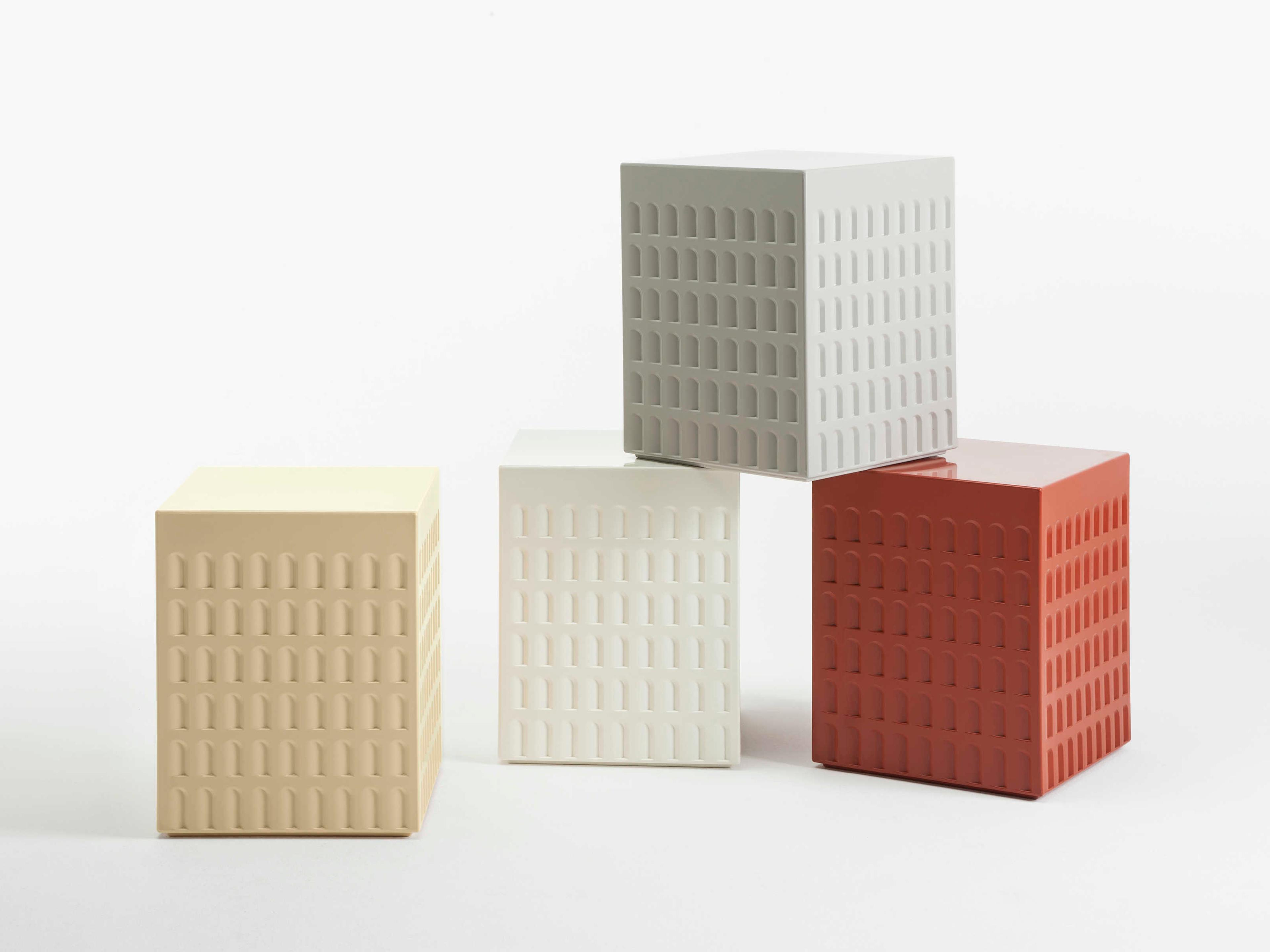 Kartell Outdoor Eur Gray Resin Cube Stool