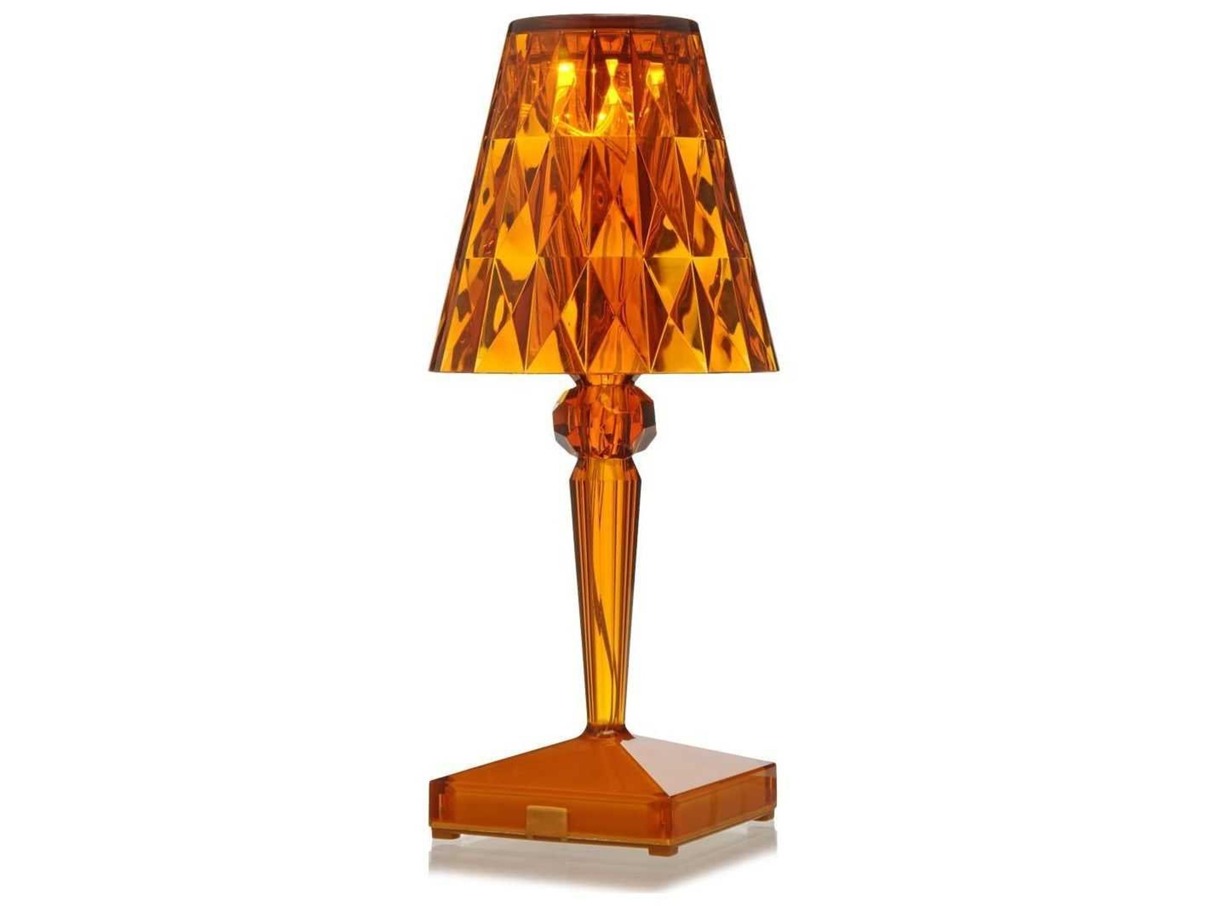 Battery Transparent Amber Light