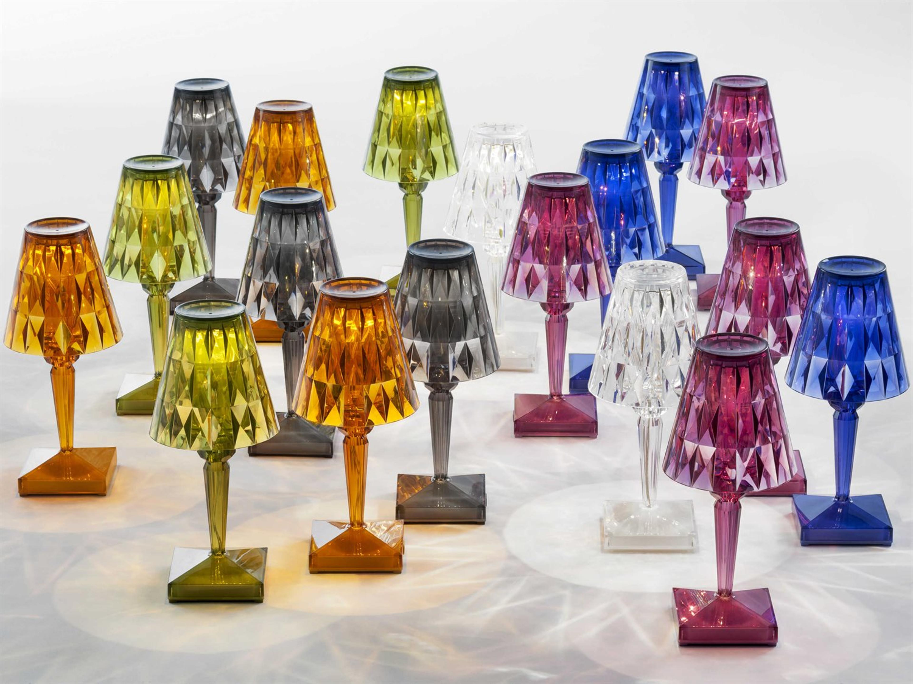 Kartell Outdoor Battery Transparent Amber Light