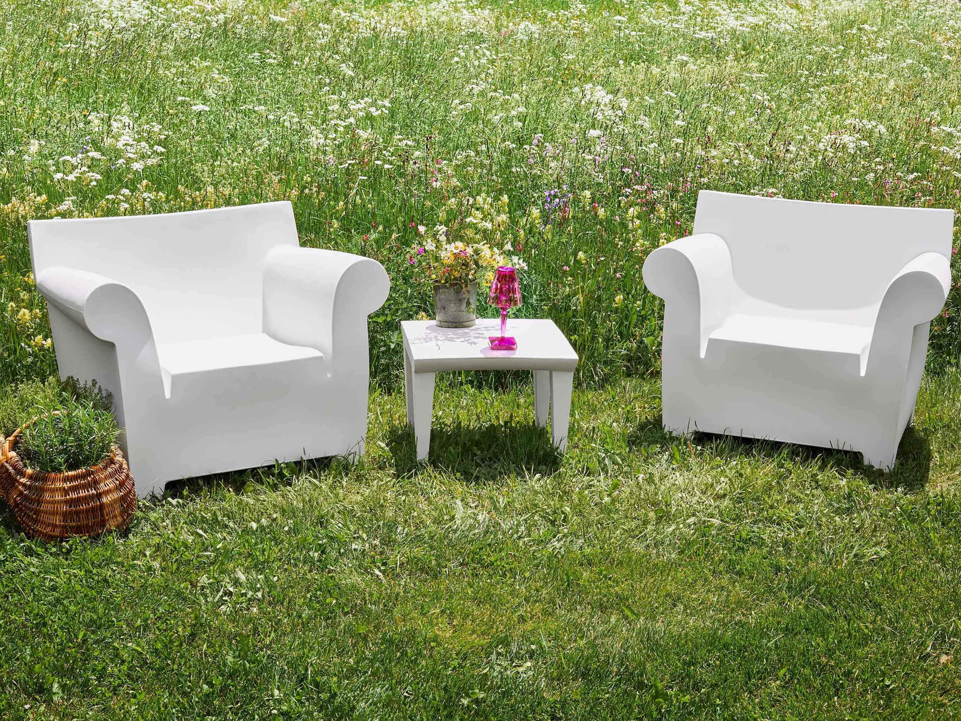 Kartell Outdoor Battery Transparent Plum Table Lamp