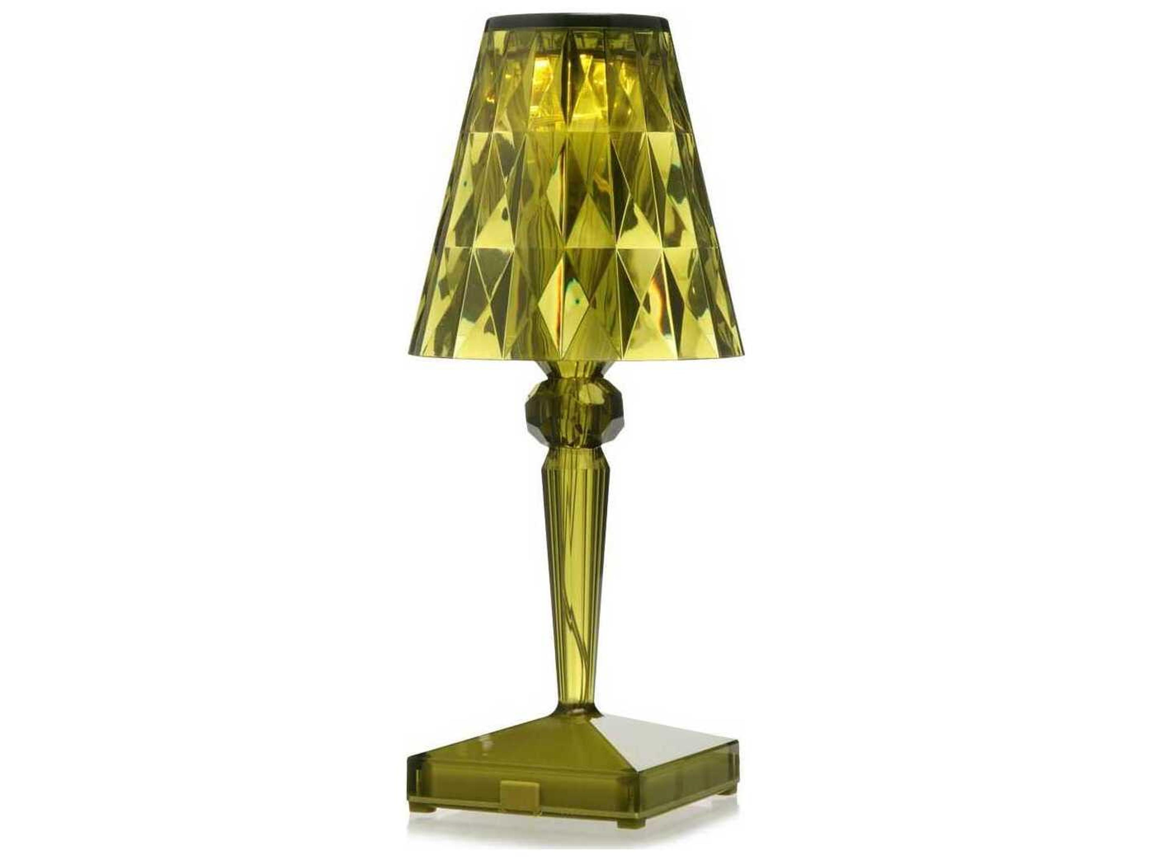 K Battery Transparent Green Table Lamp