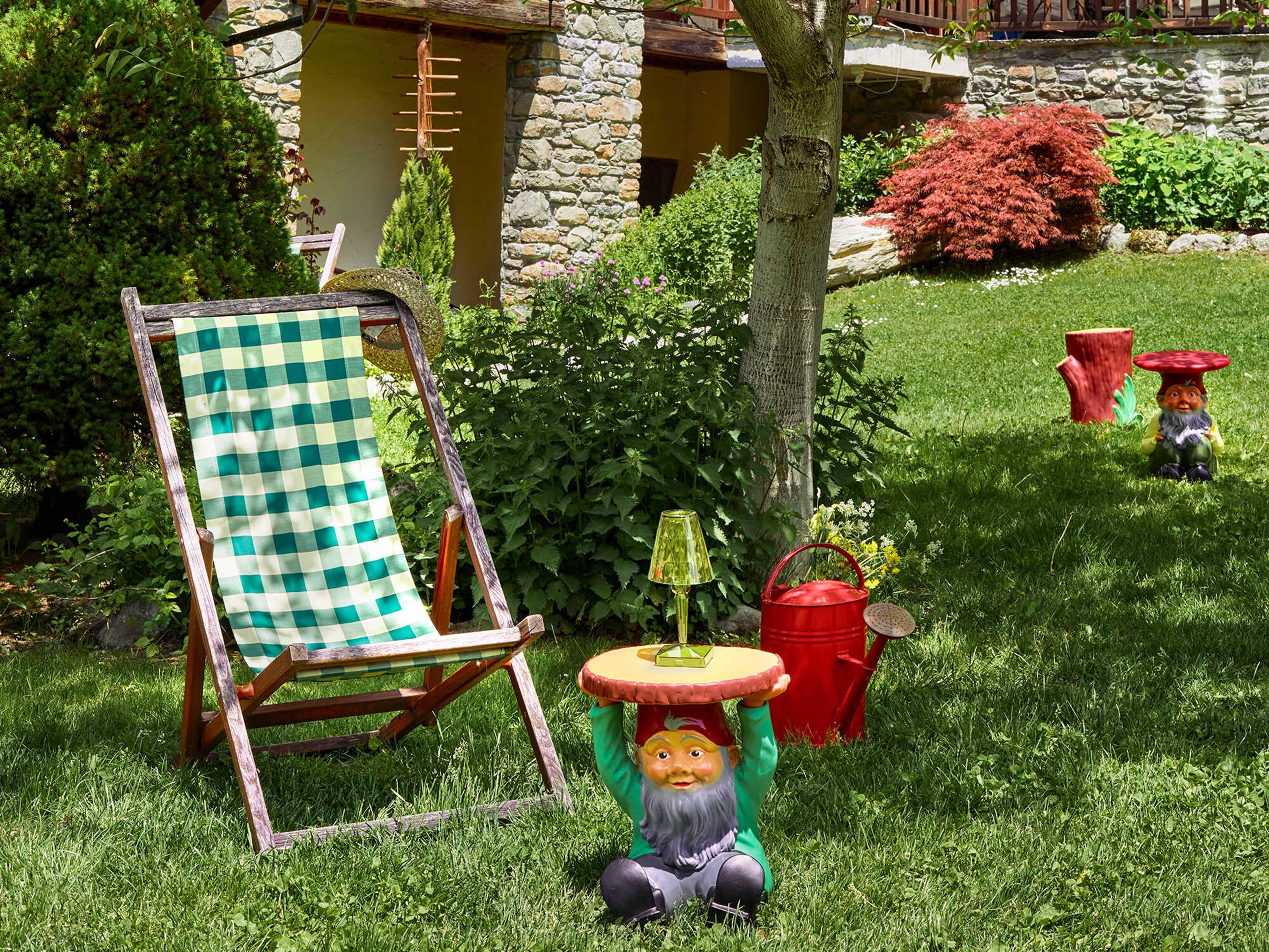 KKartell Outdoor Battery Transparent Green Table Lamp