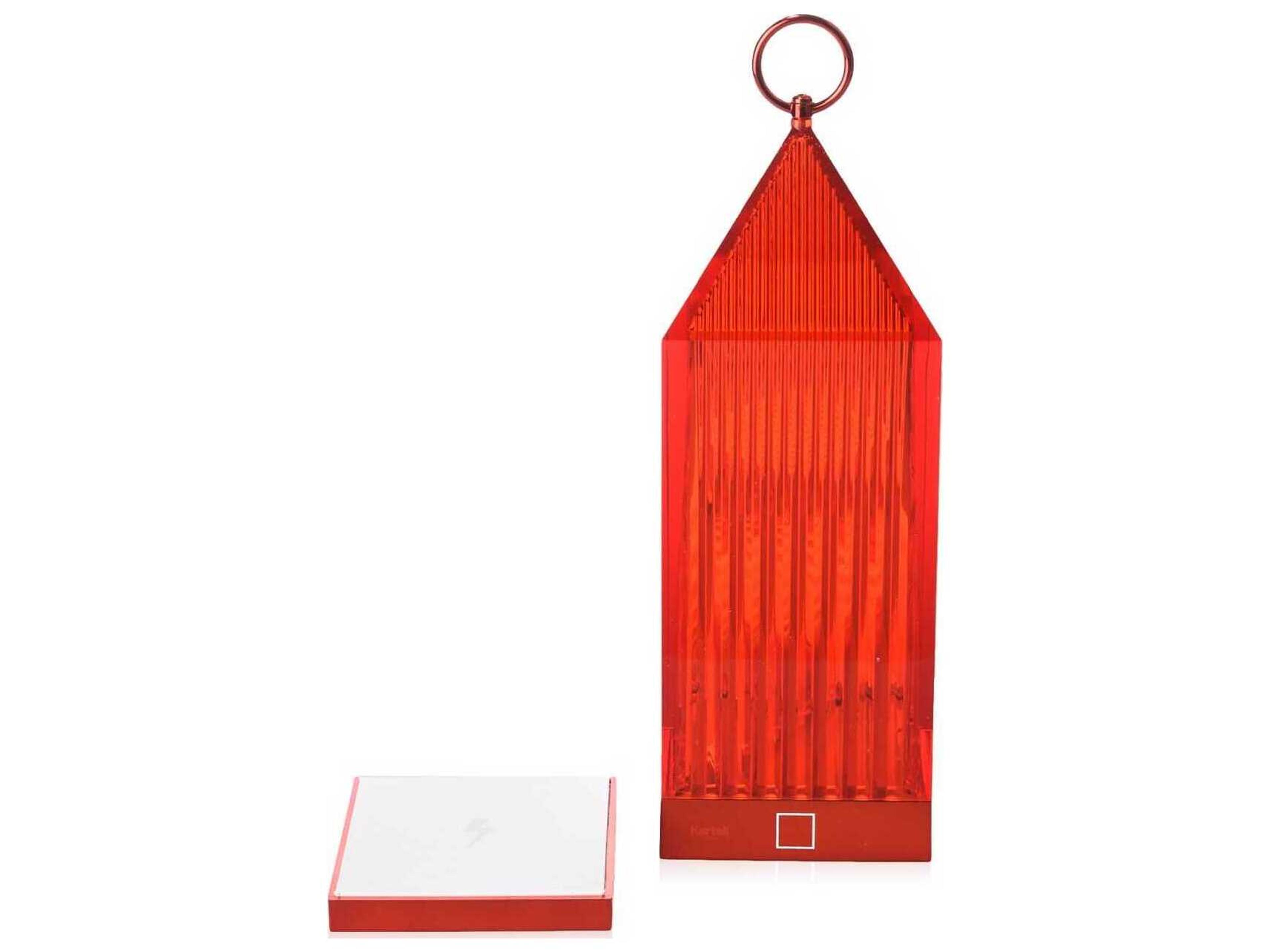 Kartell Outdoor Lantern Red Portable Lamp with Dimmer