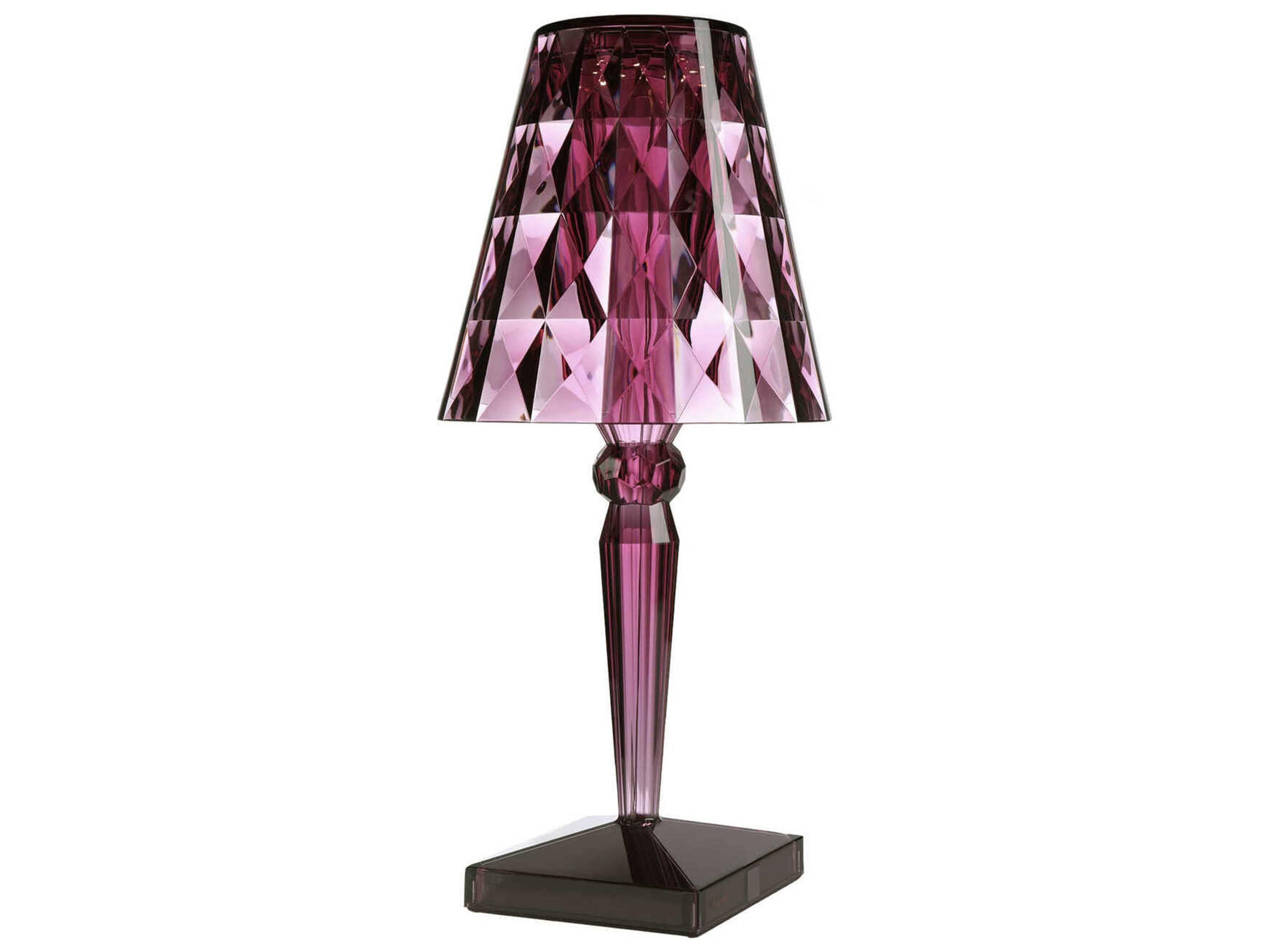 Kartell Outdoor Big Battery Transparent Plum Portable Lamp