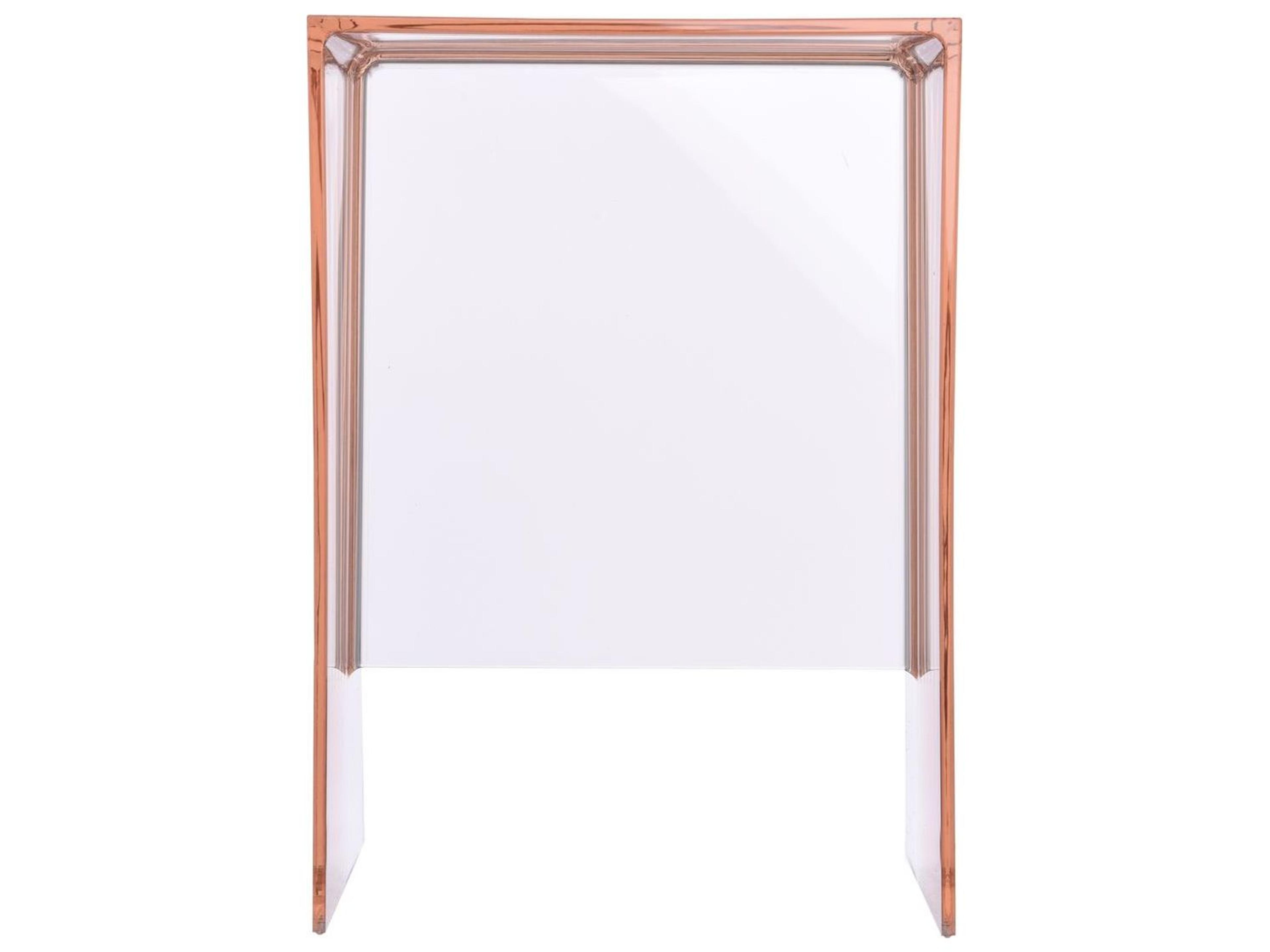 Kartell Outdoor Max-beam Transparent Nude L Resin Rectangular End Table
