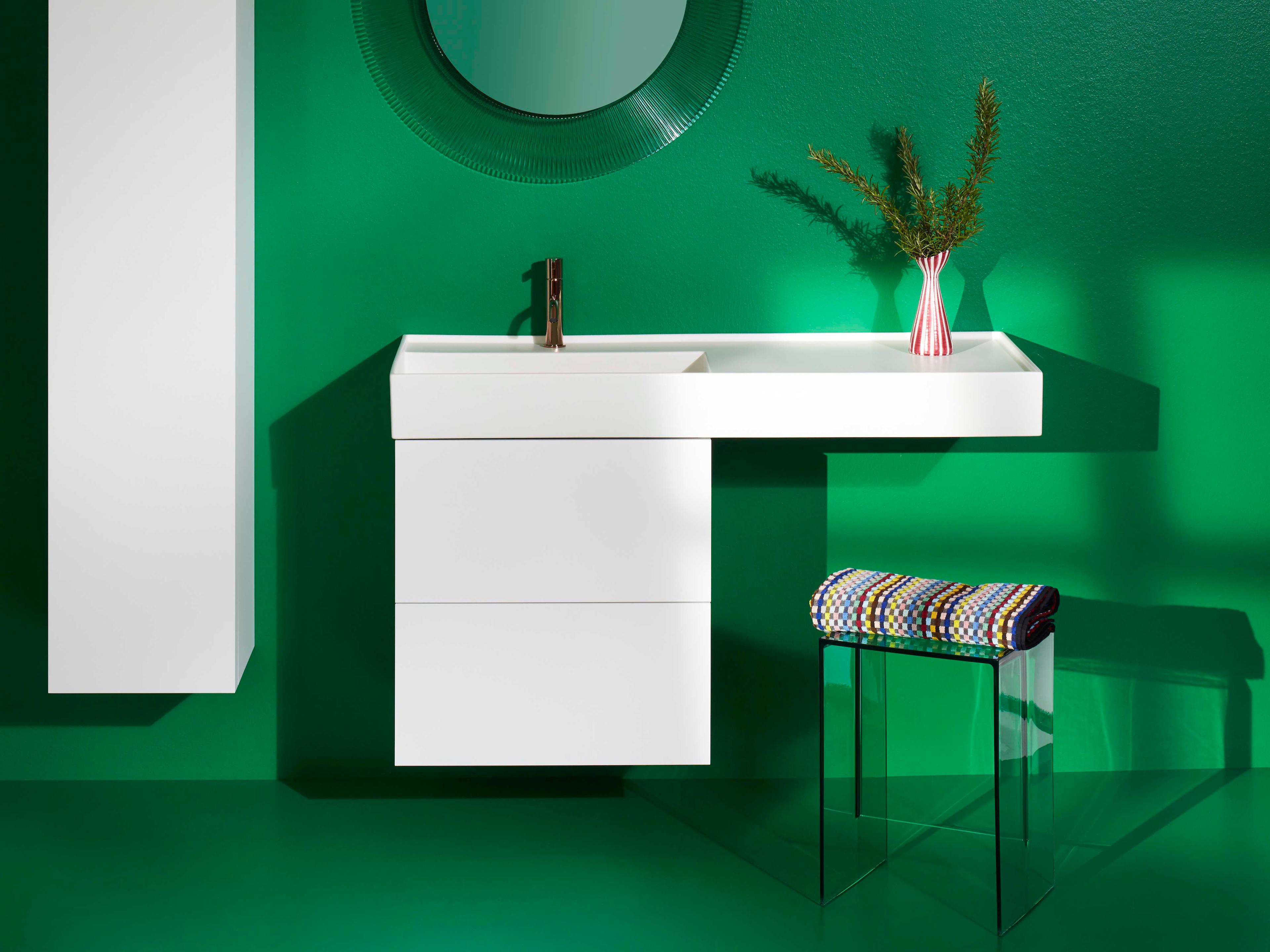 Kartell Outdoor Max-beam Transparent Aquamarine L Resin Rectangular End Table