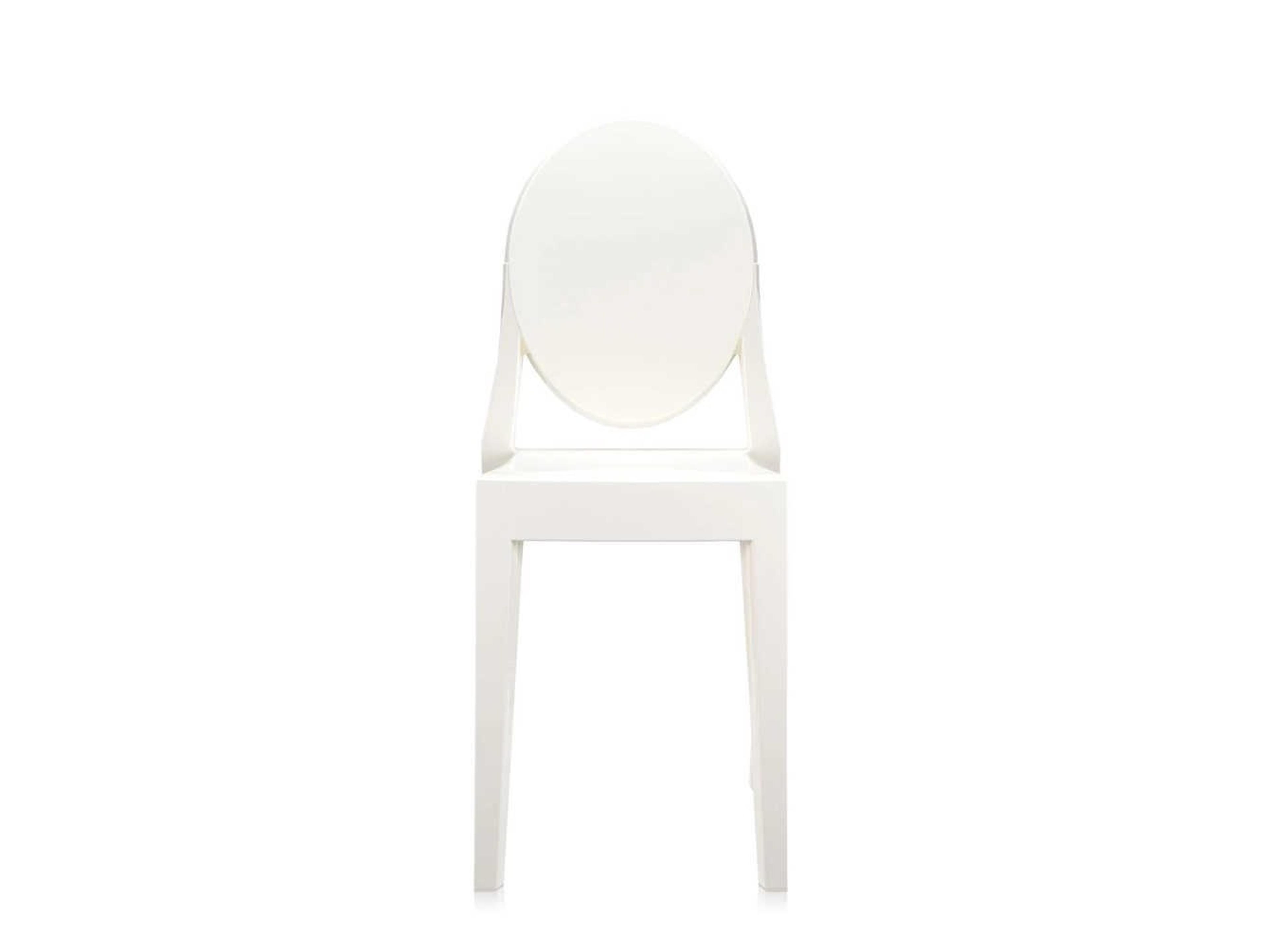 Kartell Outdoor Victoria Ghost White Resin Dining Side Chair  (Sold in 2)