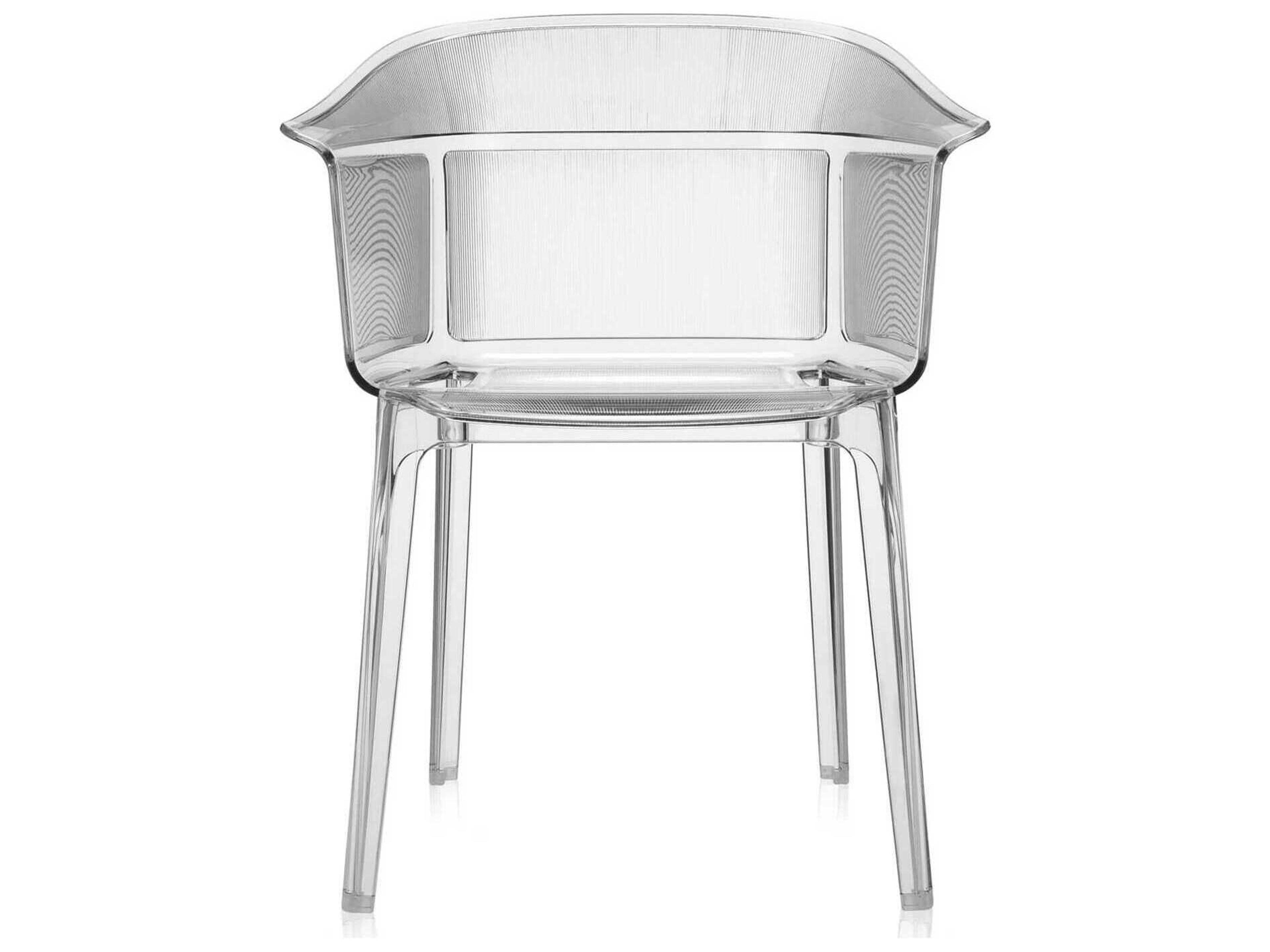 Kartell Outdoor Papyrus Crystal Resin Dining Arm Chair  (Sold in 2)