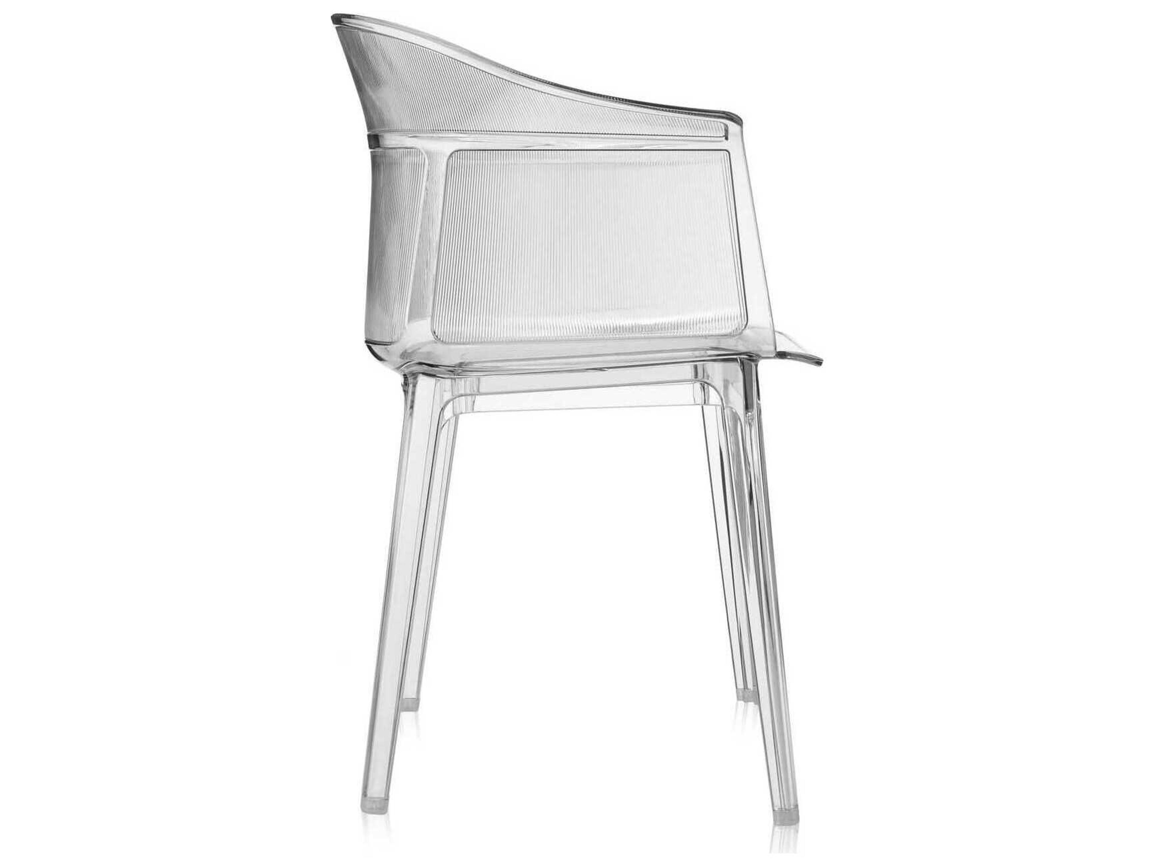 Kartell Outdoor Papyrus Crystal Resin Dining Arm Chair  (Sold in 2)
