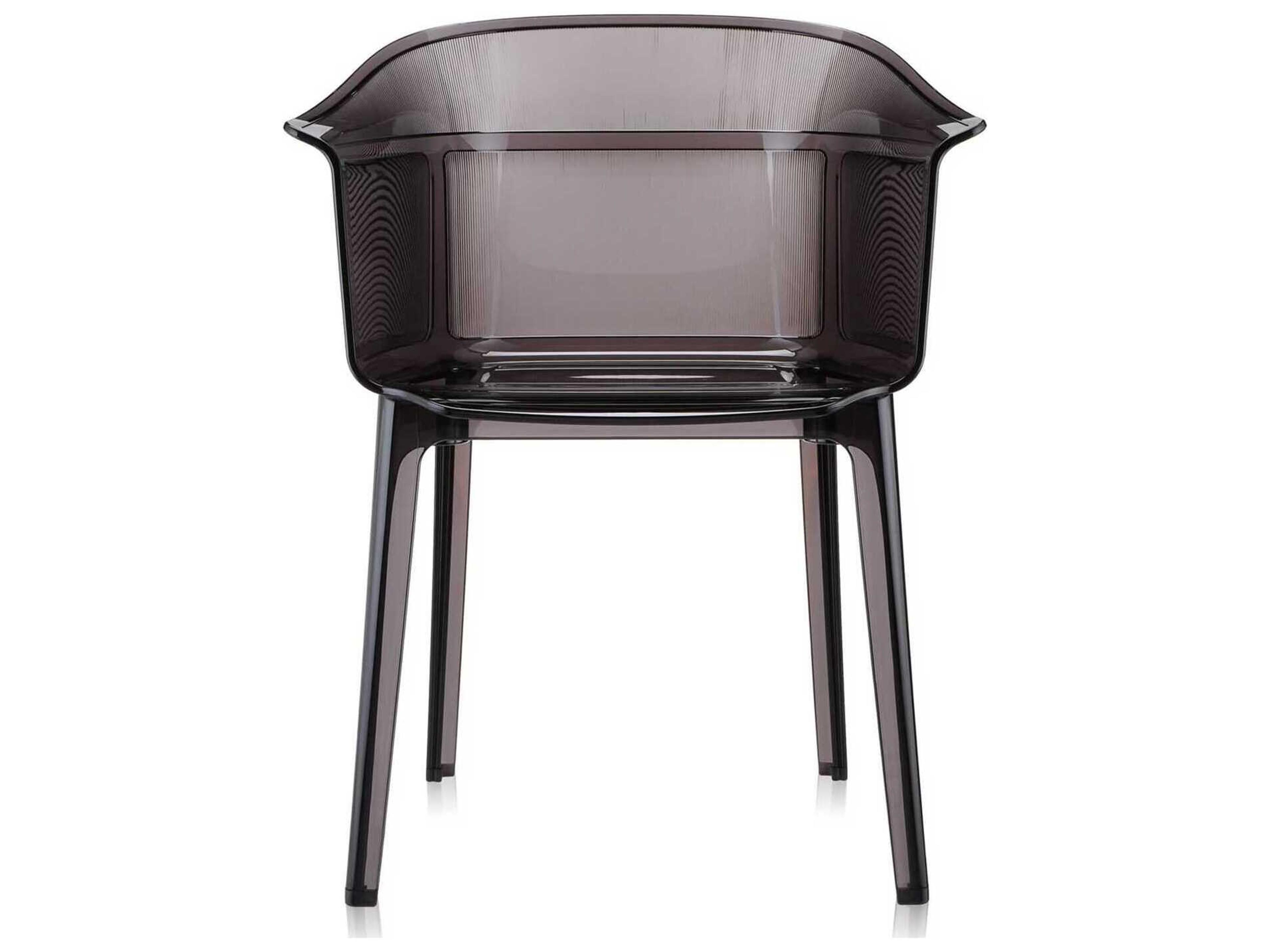 Kartell Outdoor Papyrus Smoke Brown Resin Dining Arm Chair  (Sold in 2)