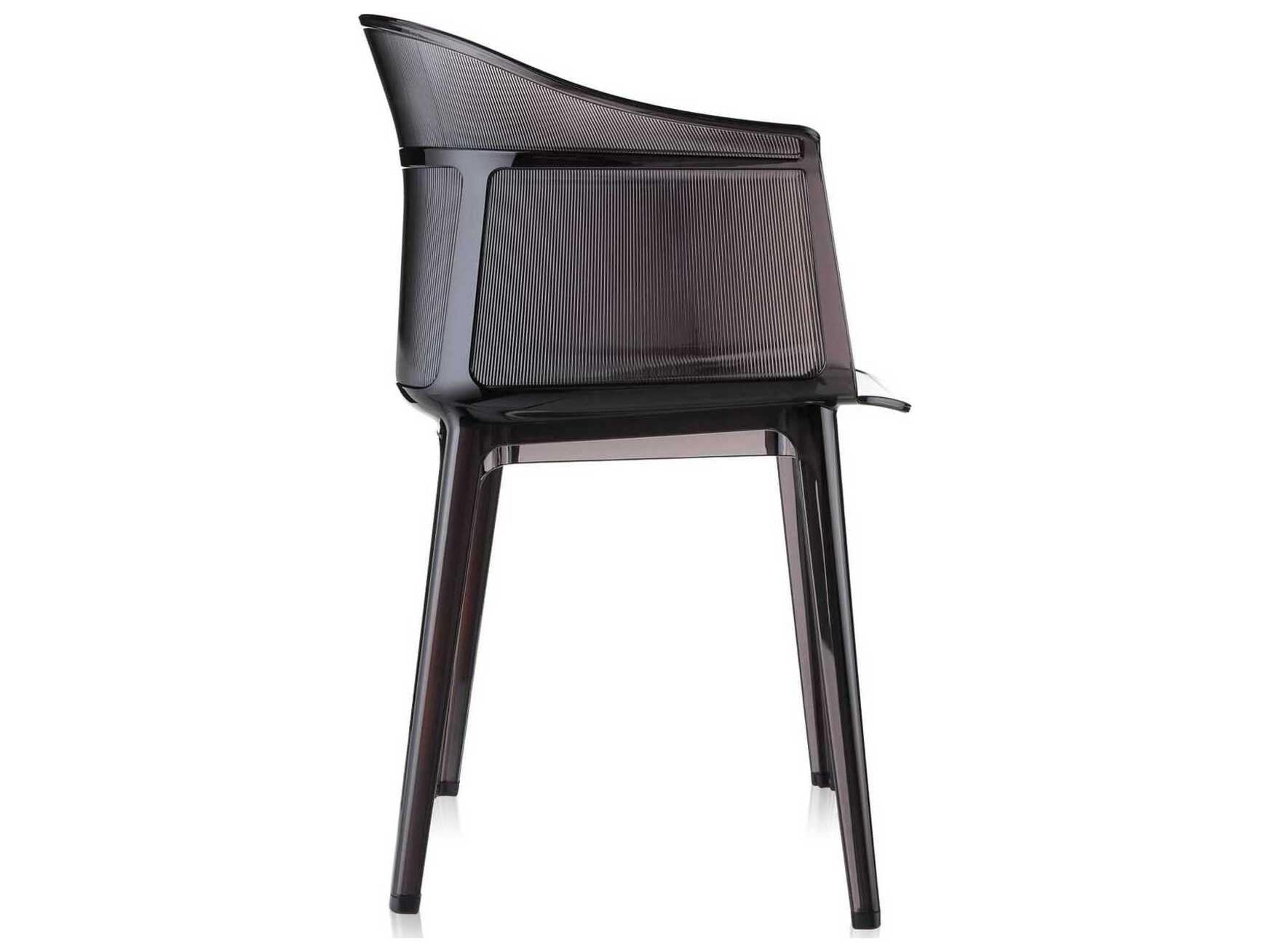 Kartell Outdoor Papyrus Smoke Brown Resin Dining Arm Chair  (Sold in 2)