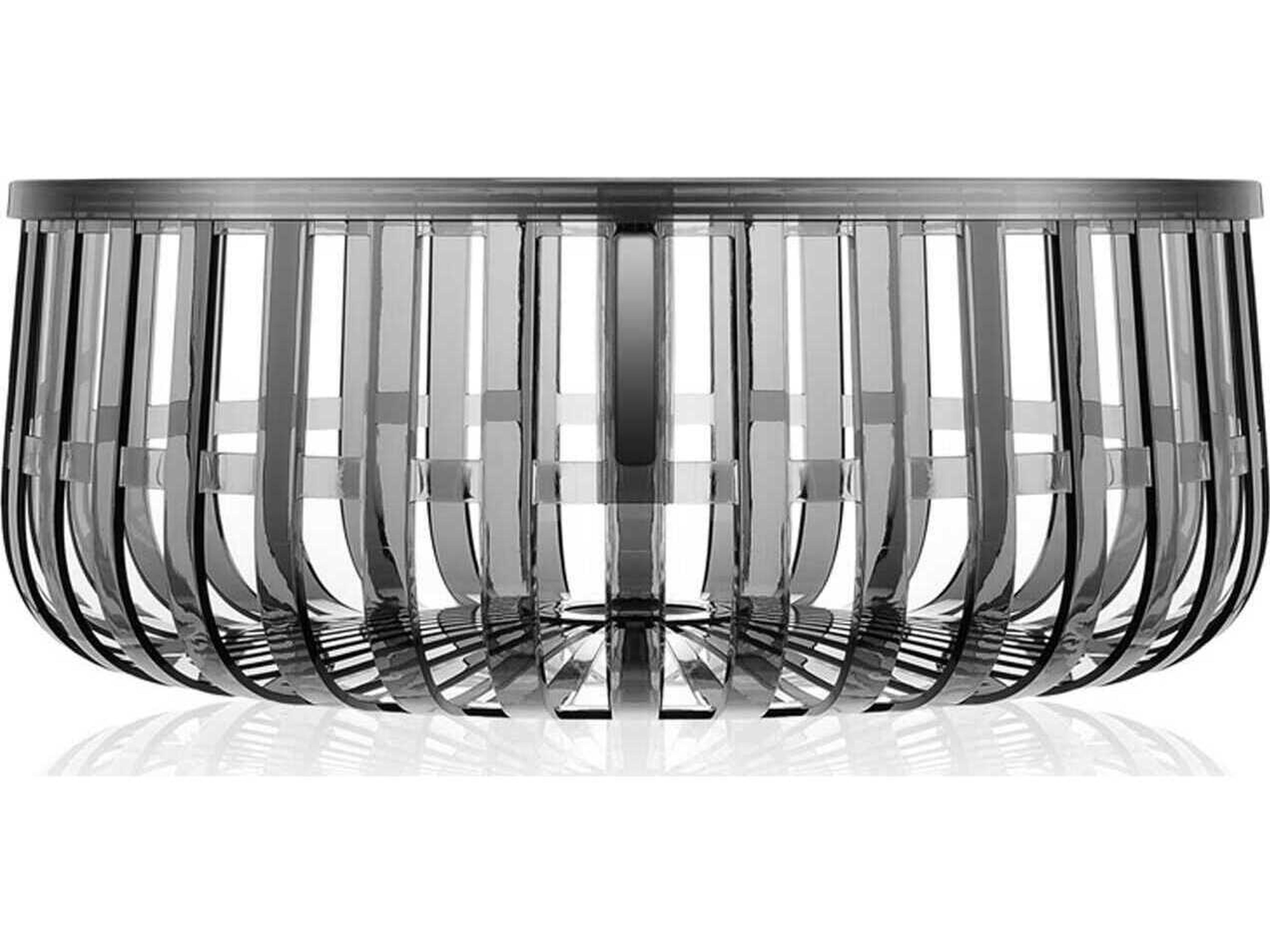 Panier Smoke Transparent Round Storage Coffee Table