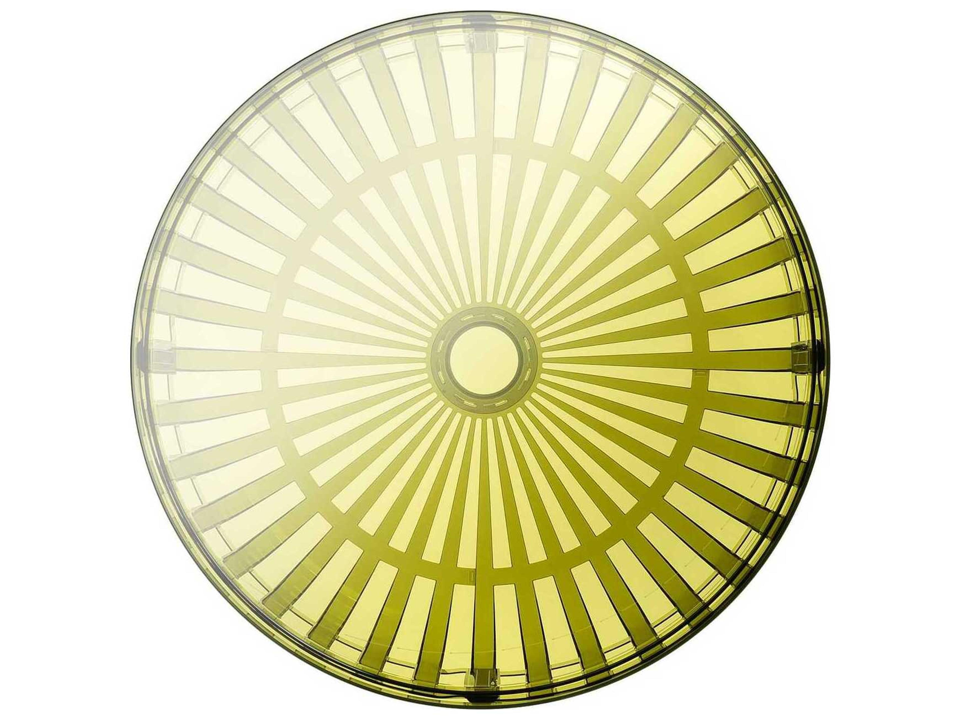 Kartell Outdoor Panier Green Transparent Round Storage Coffee Table