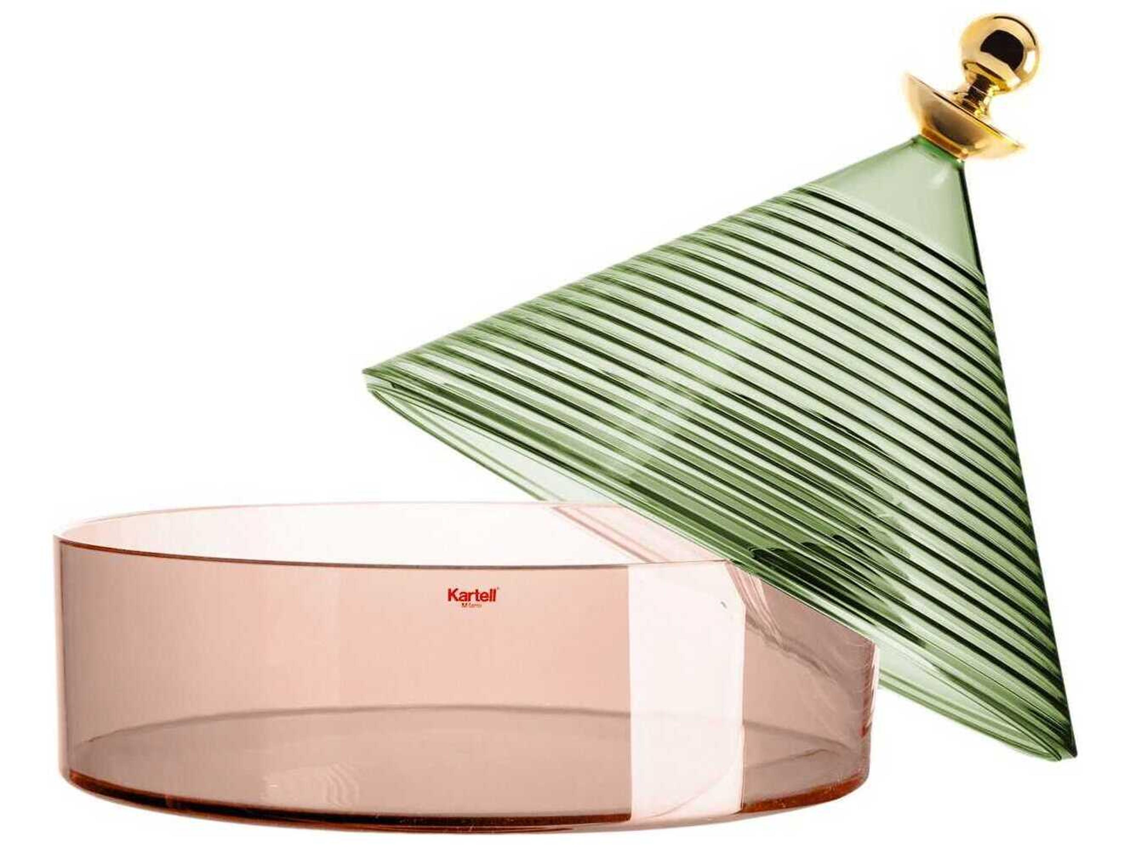 Kartell Trullo Green / Pink Candy Dish