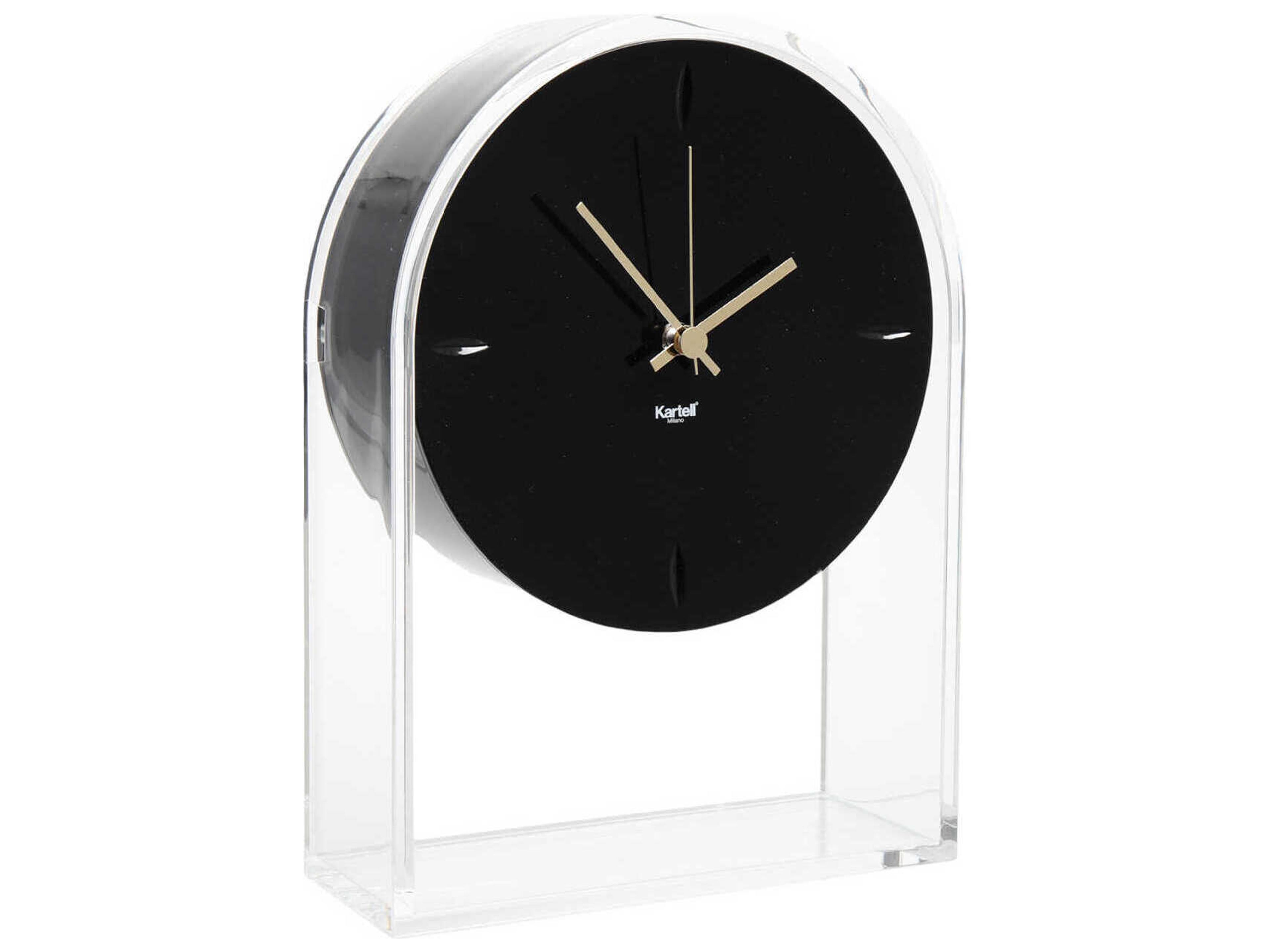 Kartell Air Du Temps Crystal & Black Clock Accessories