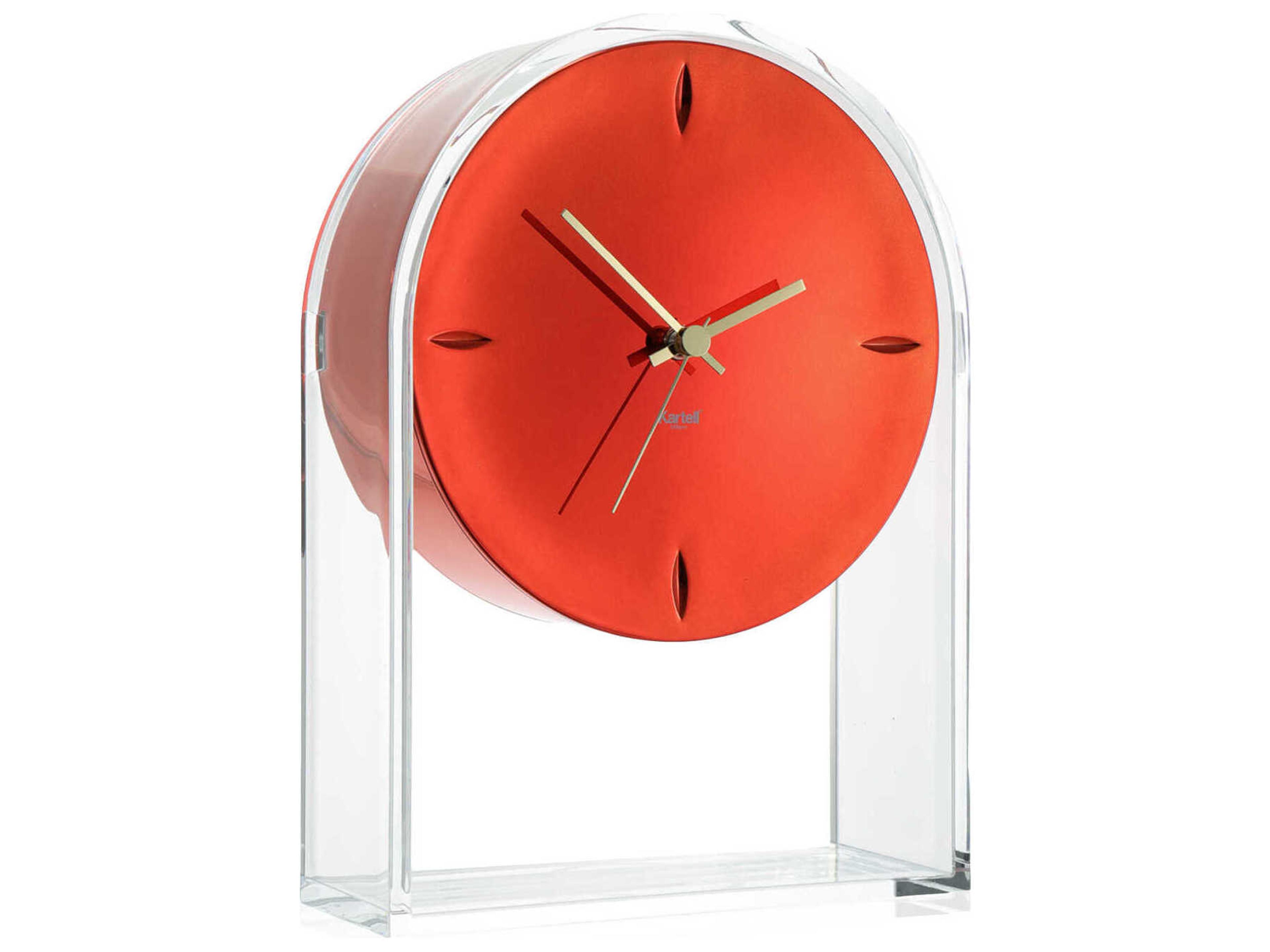 Kartell Air Du Temps Crystal & Red Clock Accessories