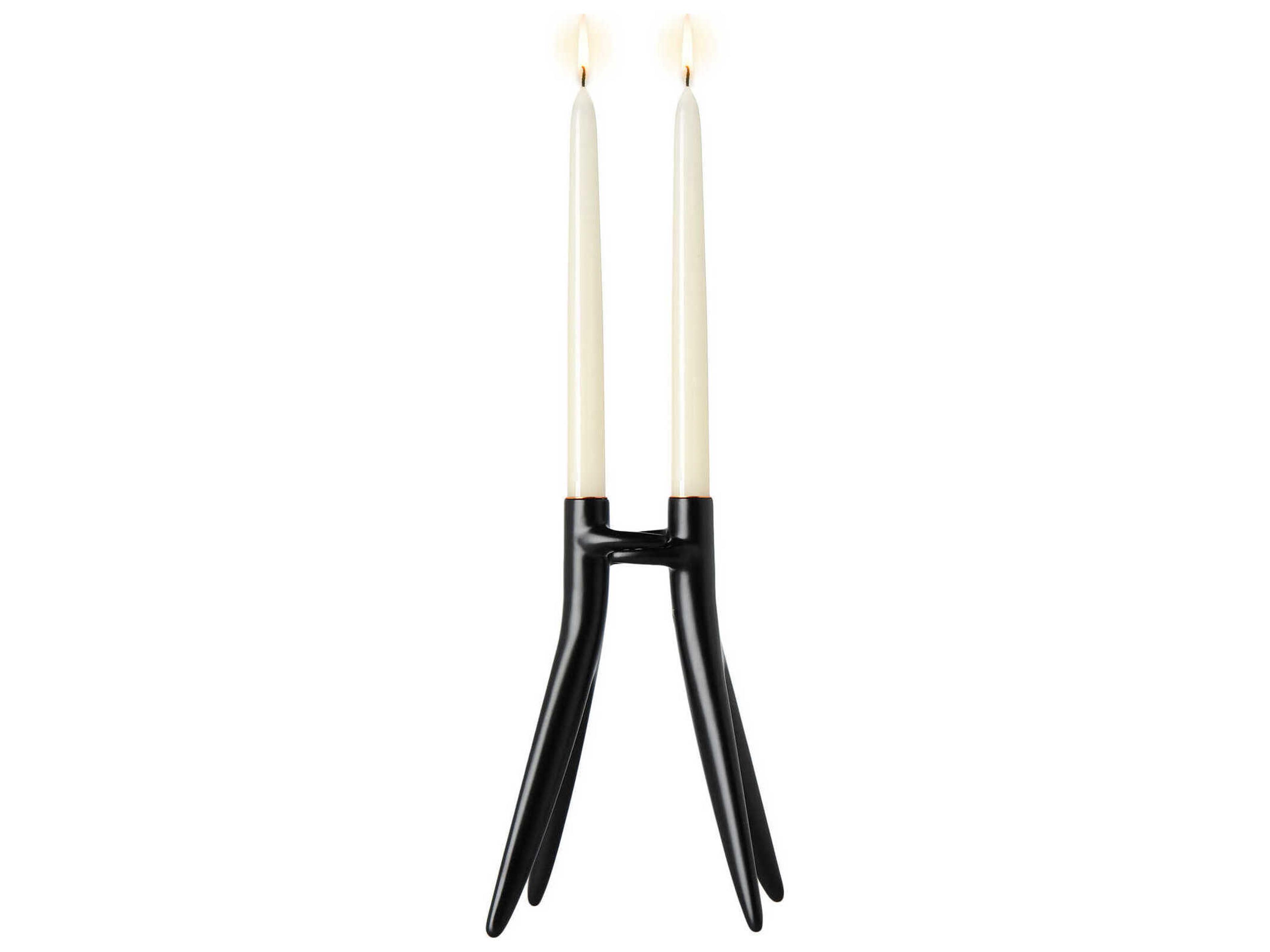 Abbracciaio Black Candle Holder