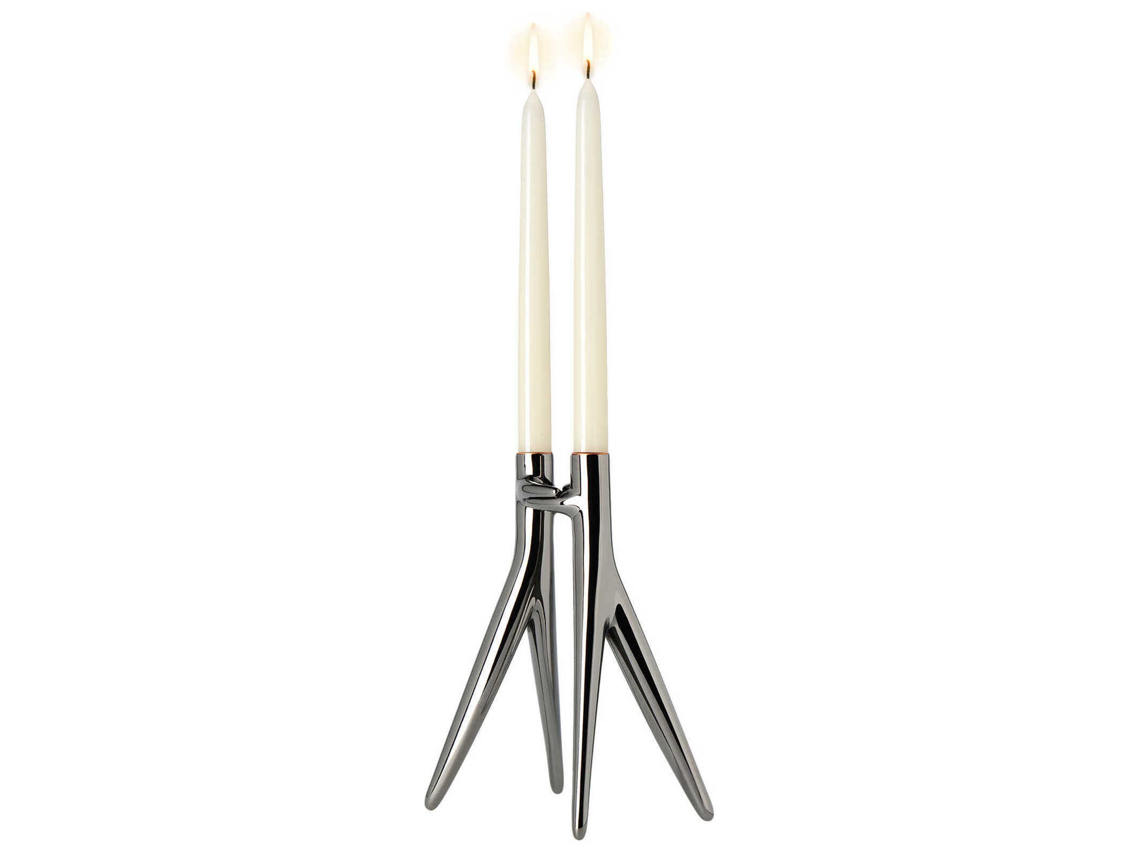 Kartell Abbracciaio Gun Metal Candle Holder