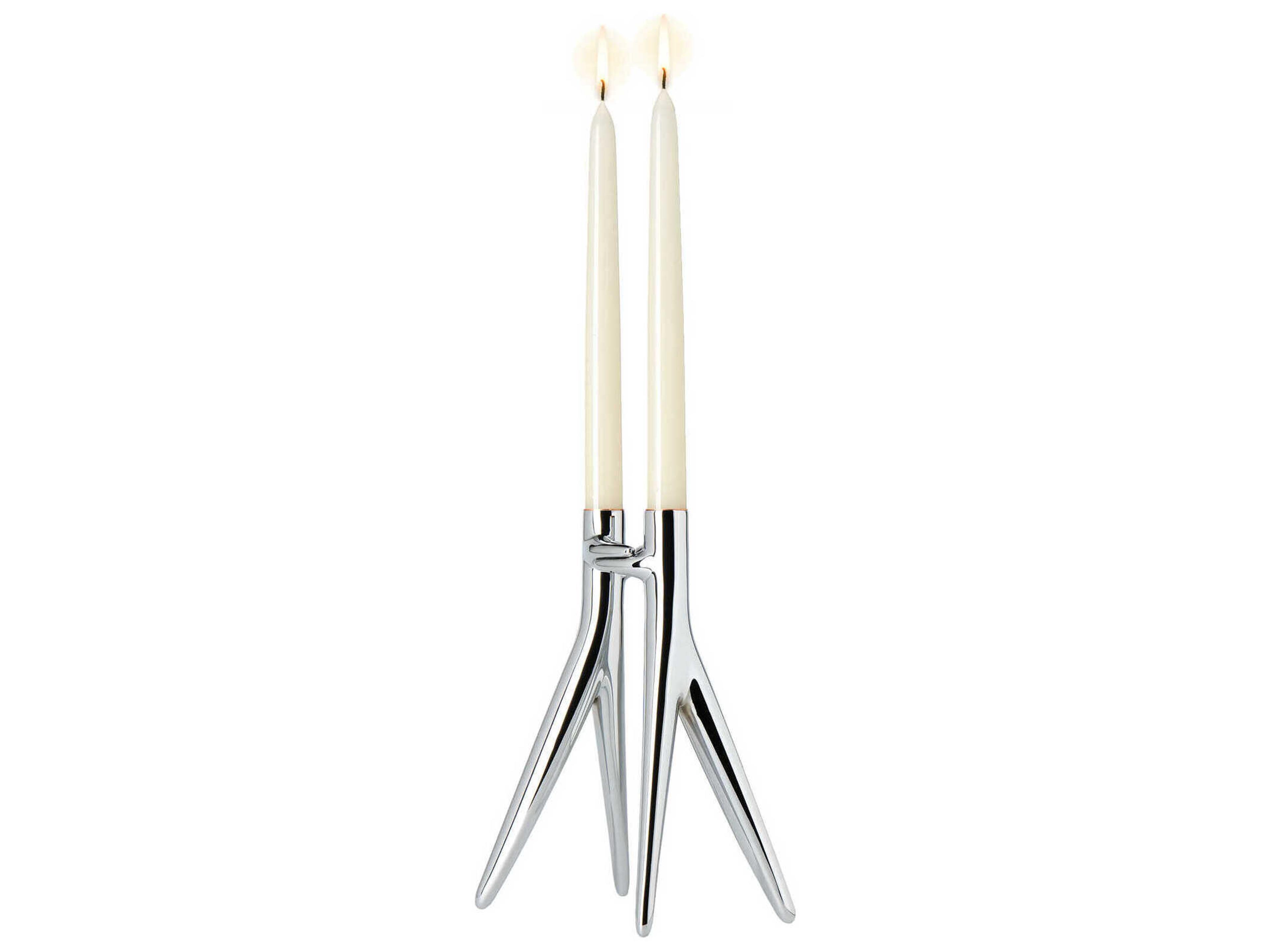 Kartell Abbracciaio Chrome Candle Holder